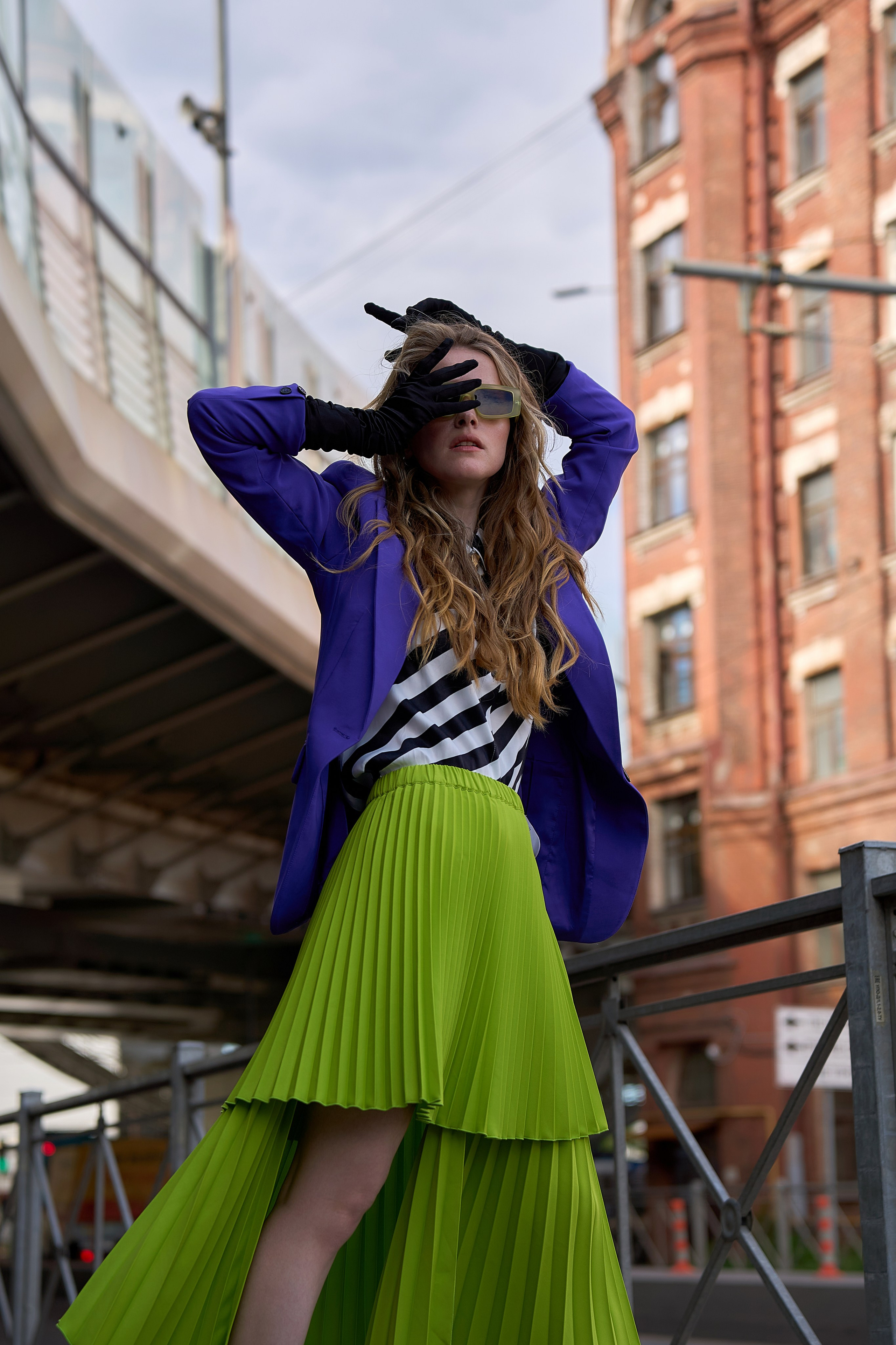 Мост Бетанкура съёмка женского портрета. Мартазова Екатерина фотограф. Екатеринбург