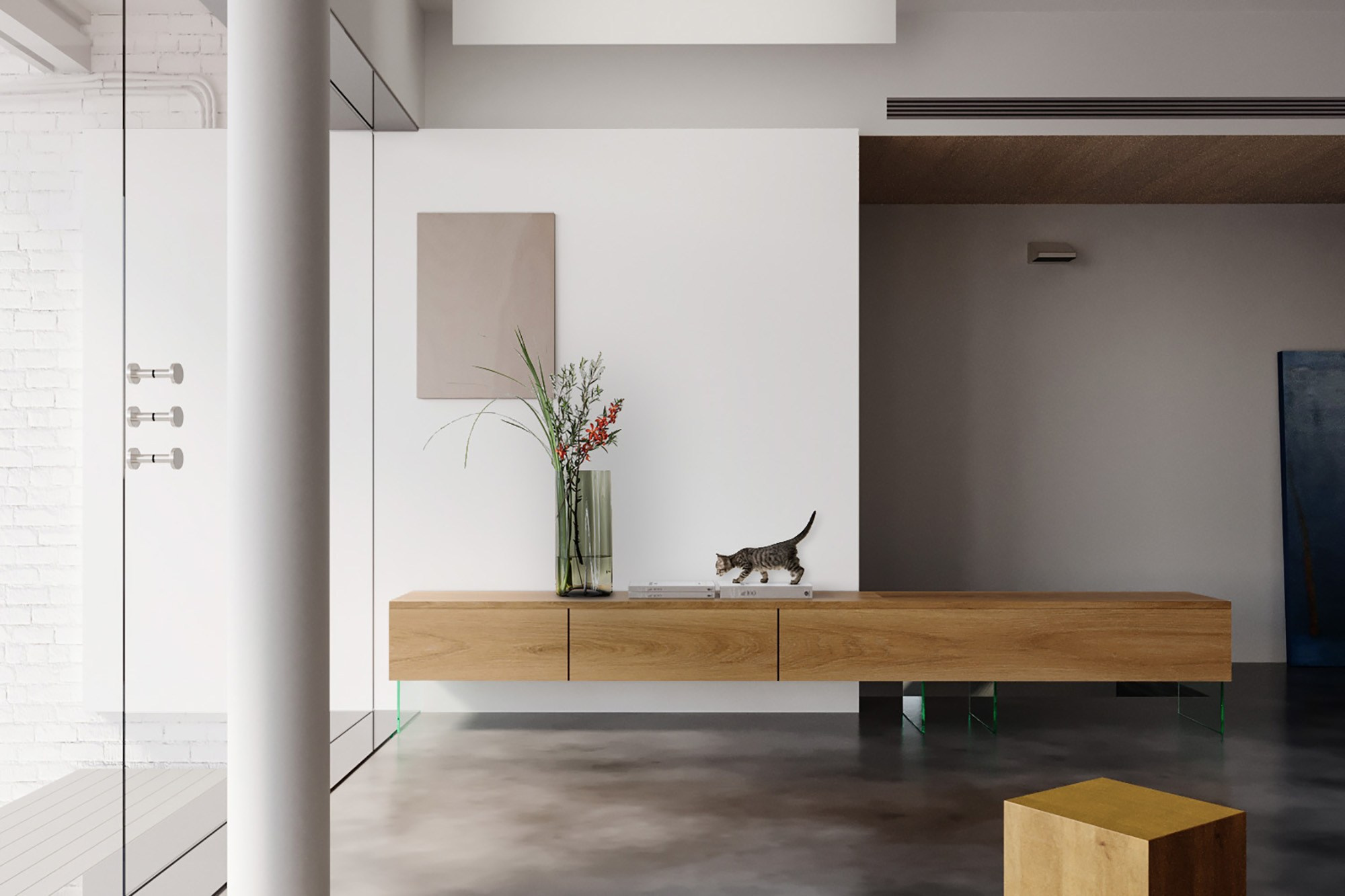 3д визуализация офис, интерьер офис