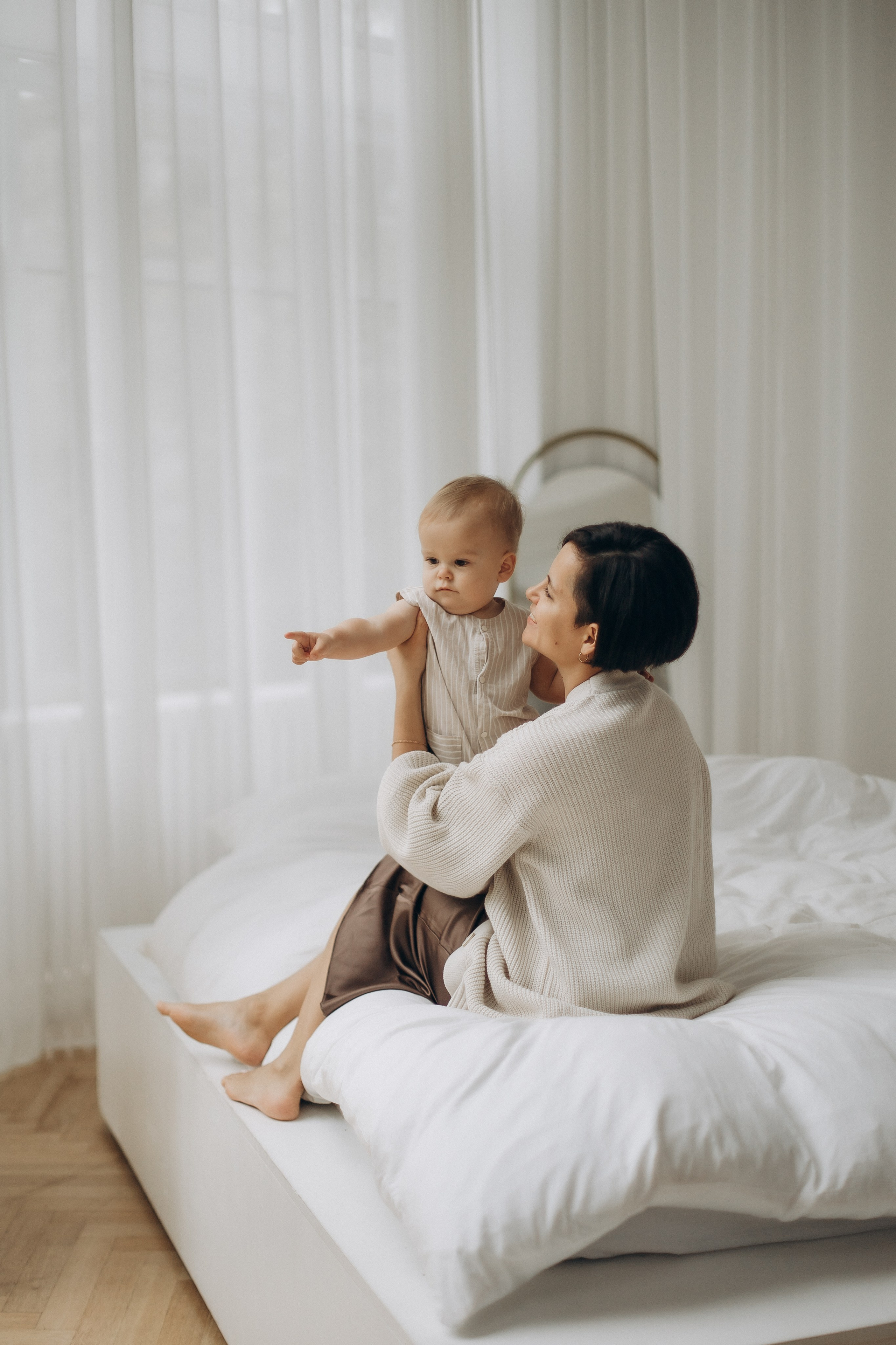 Фотосессия с малышом в студии. Семейный фотограф в Москве и Королеве Евгения Баукова