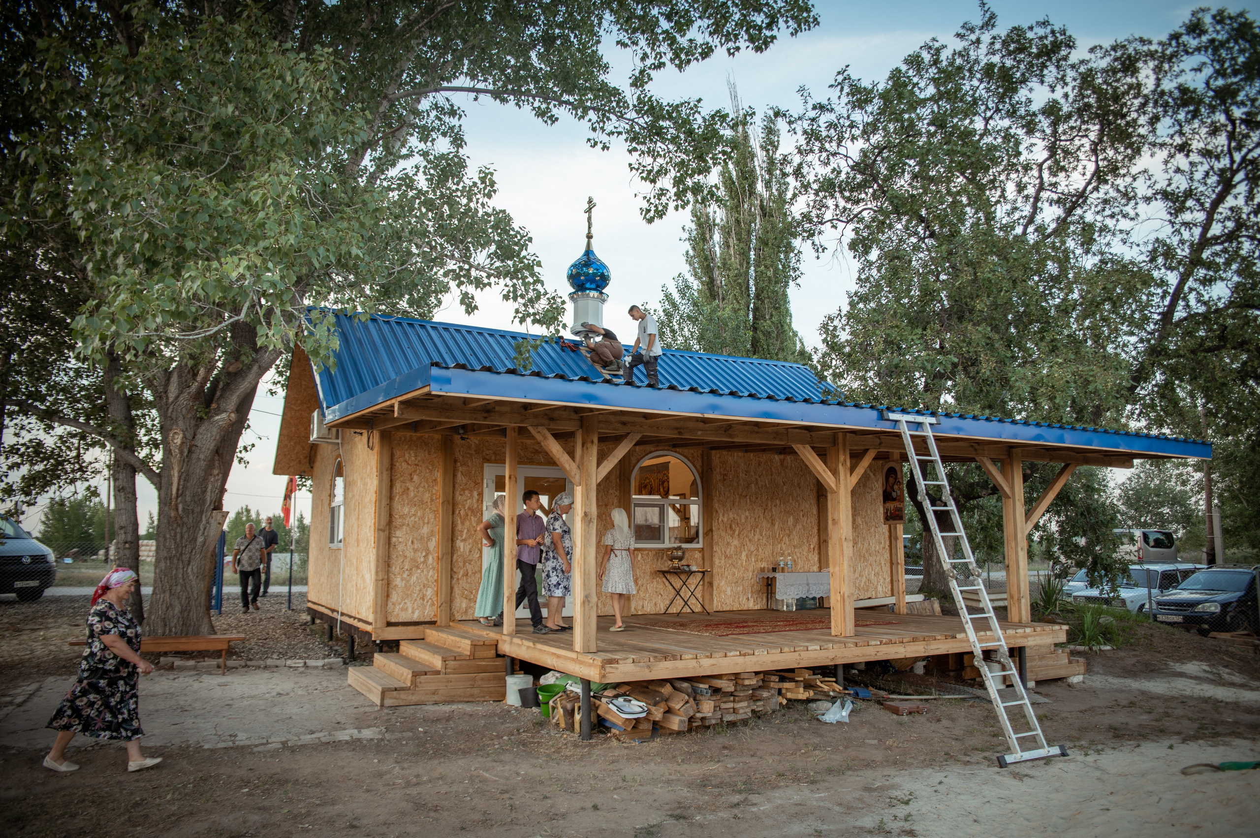 Освещение купола в храме Казанской иконы Божьей Матери х. Закутский. Церковный, семейный и репортажный фотограф Волгоград, Волжский