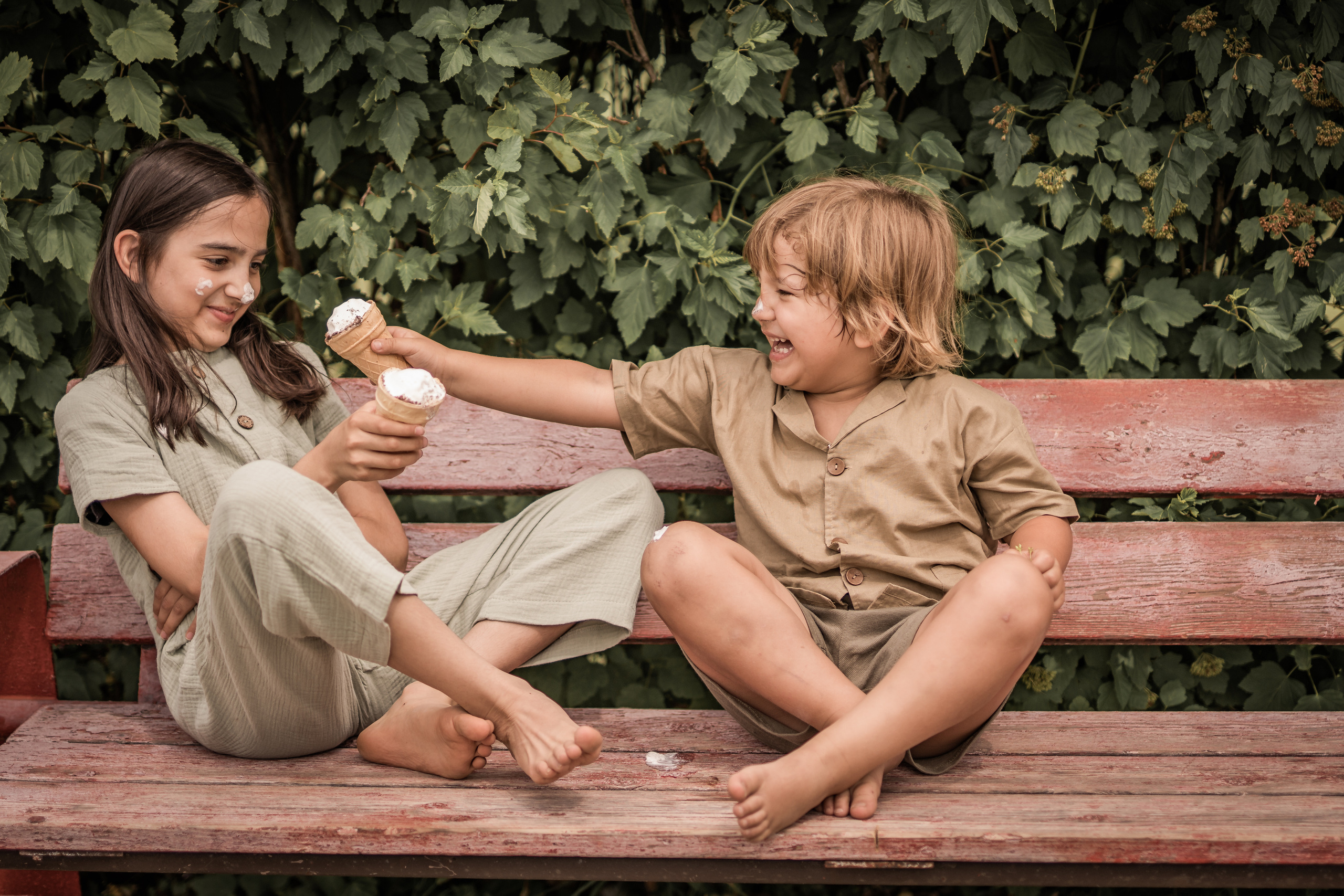 Мороженое и дети. Семейный фотограф Ефремова Виктория