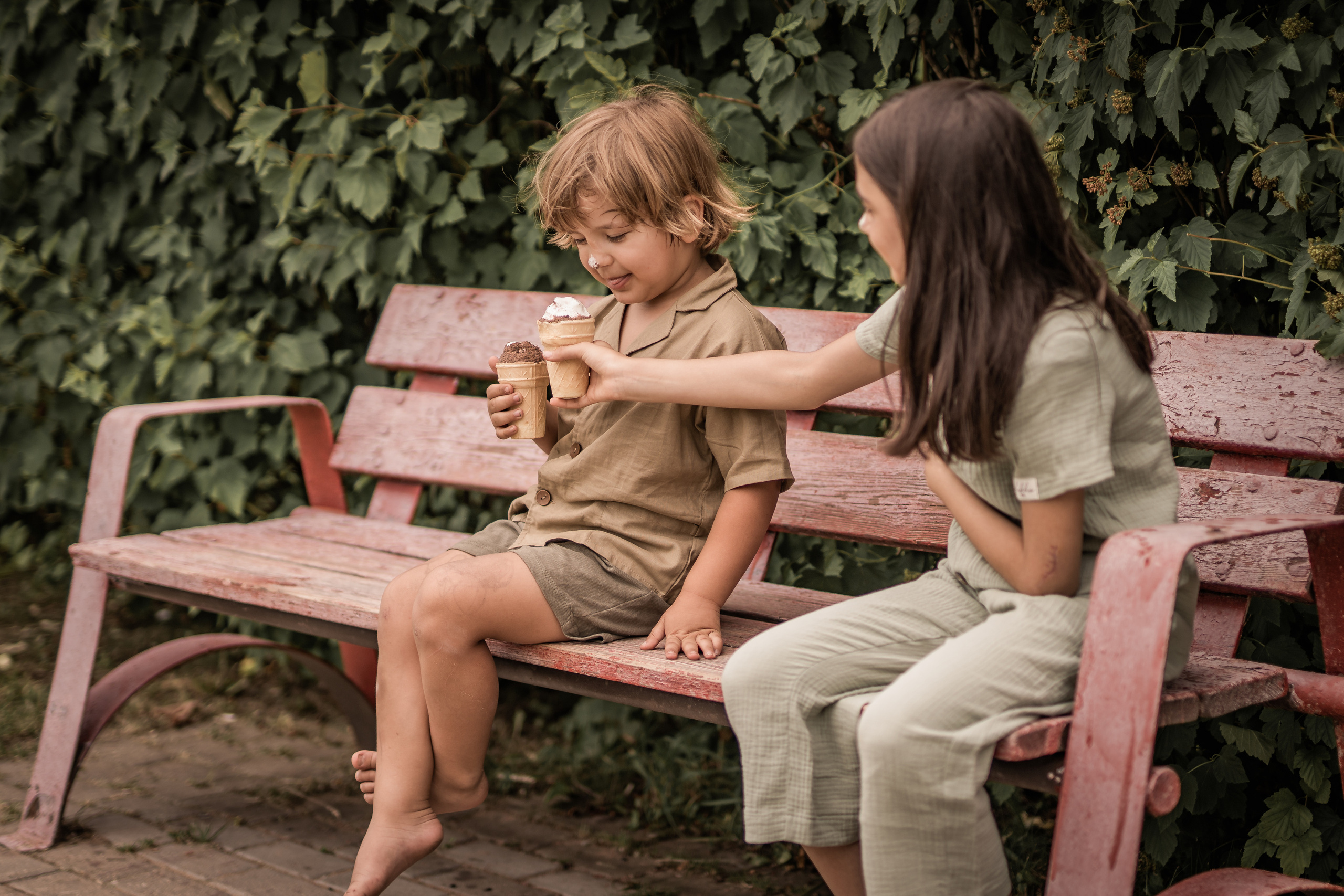 Мороженое и дети. Семейный фотограф Ефремова Виктория