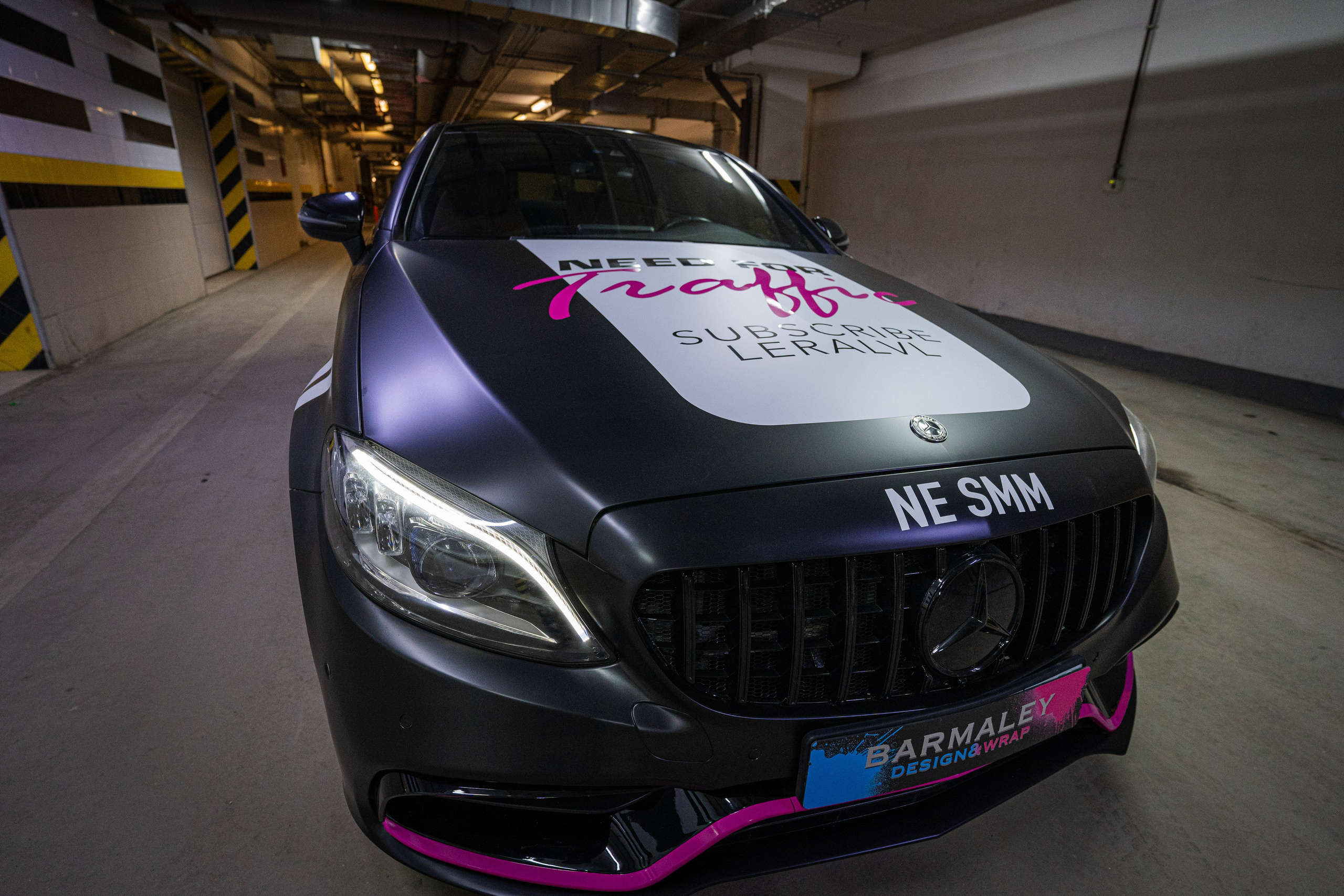 Винилография на Mercedes Benz C43 AMG. Студия дизайна и оклейки авто Barmaley Design