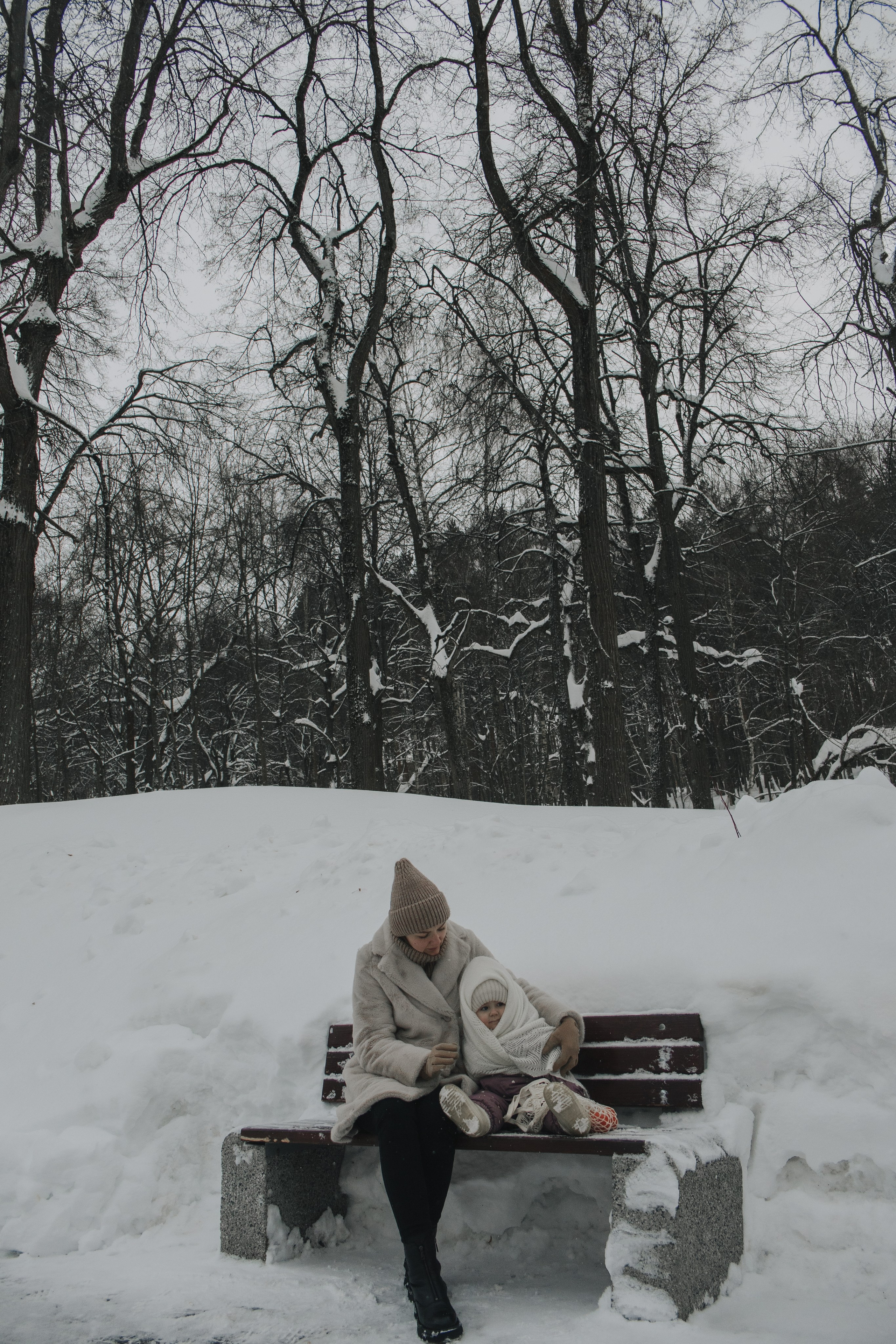 Зимняя фотосессия в парке. Семейный и женский фотограф Москва Юлия Левада