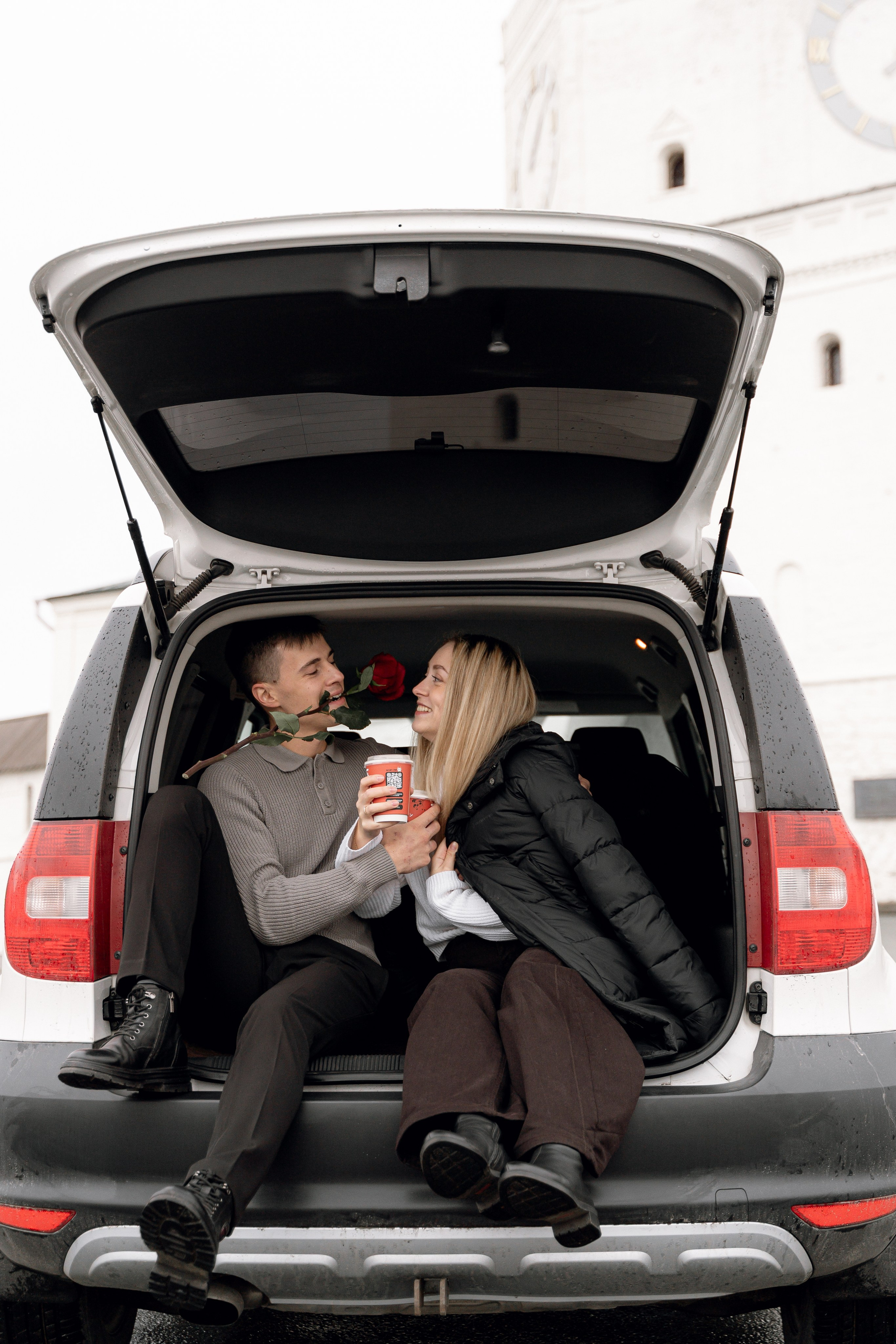 стильная городская съёмка пары Казань