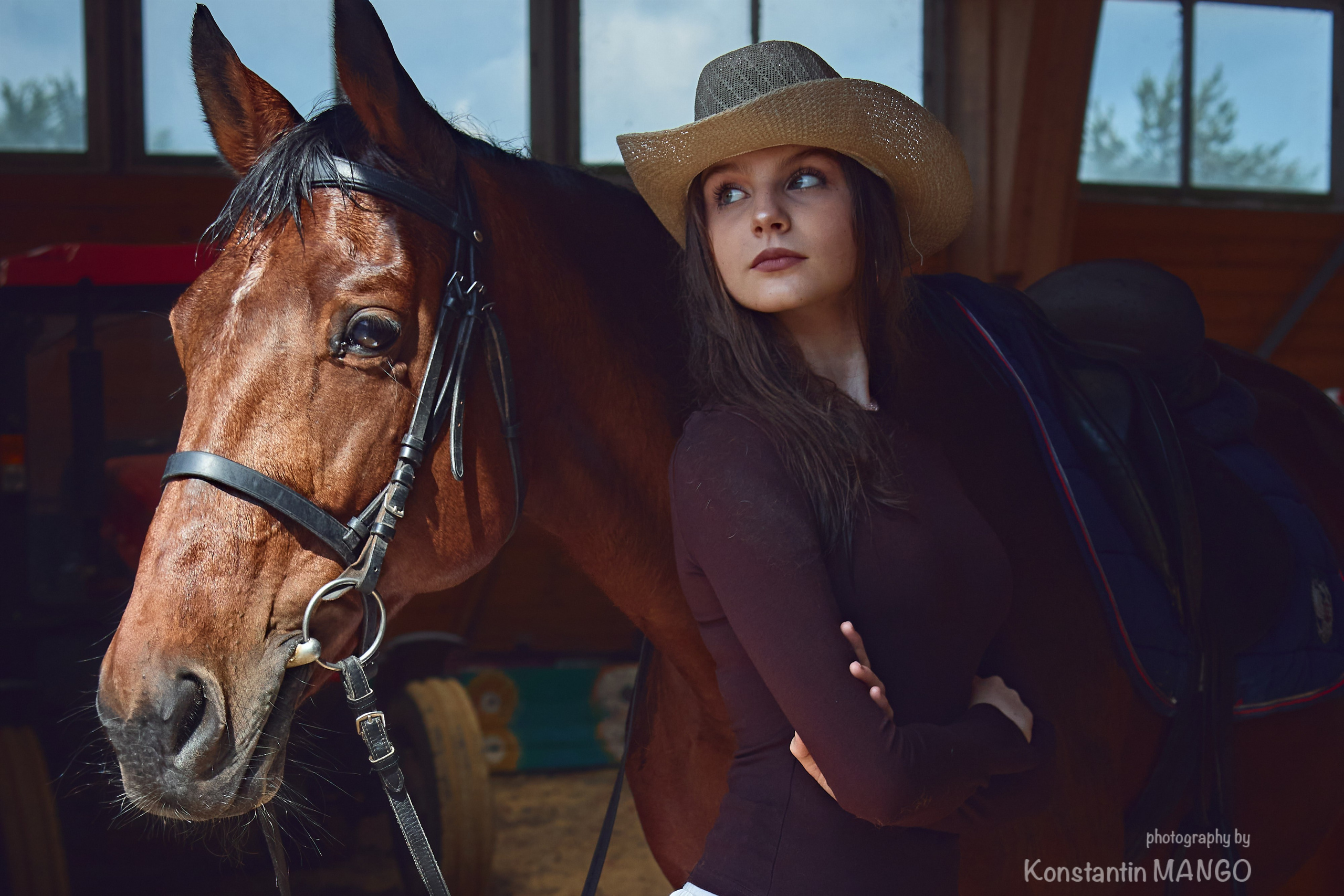Фотопрогулка для Виктории и Полины на лошадях. Фотограф в Рязани. Свадьба, семейное фото, портрет. Константин Манго