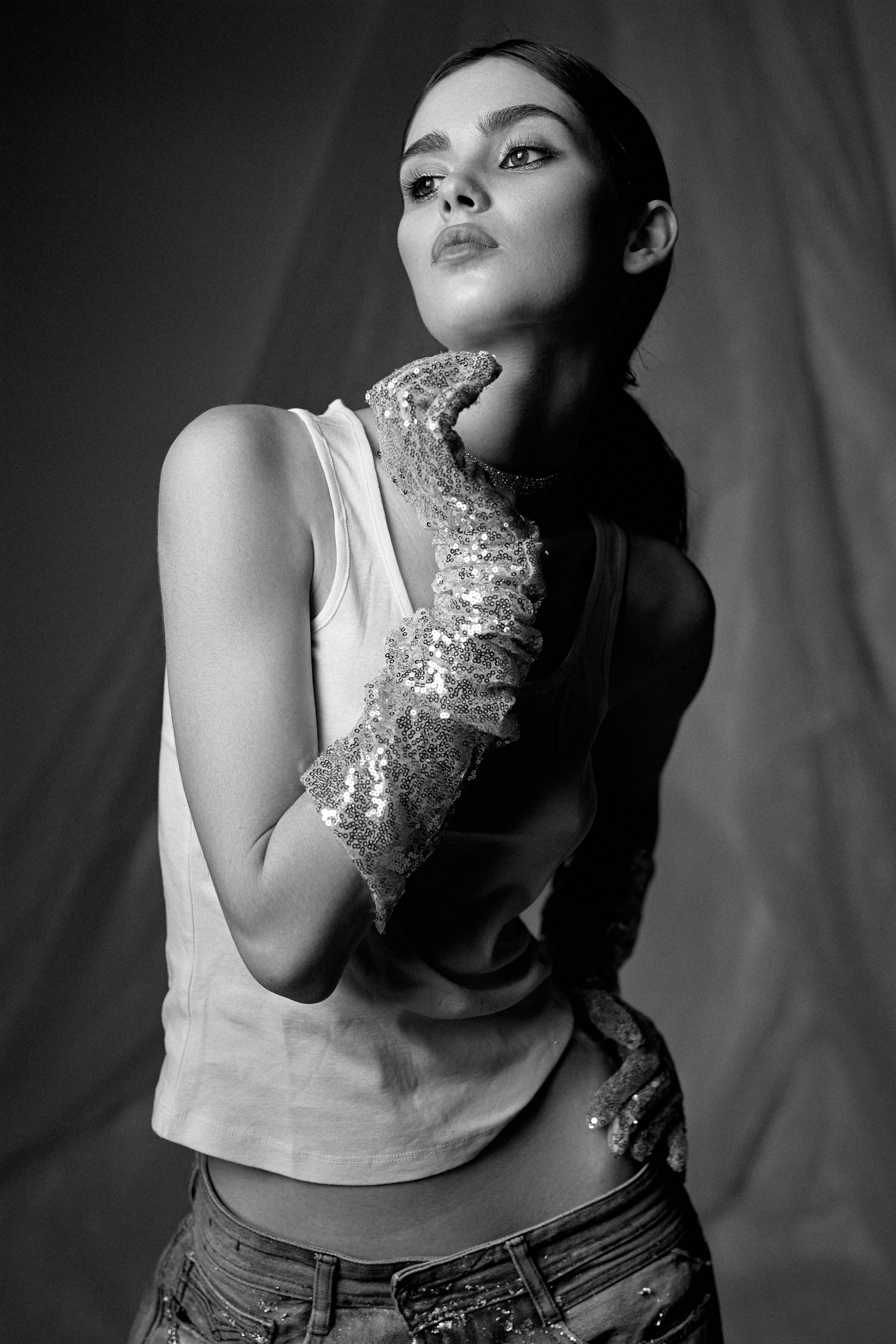 Фотосессия в черно белом стиле