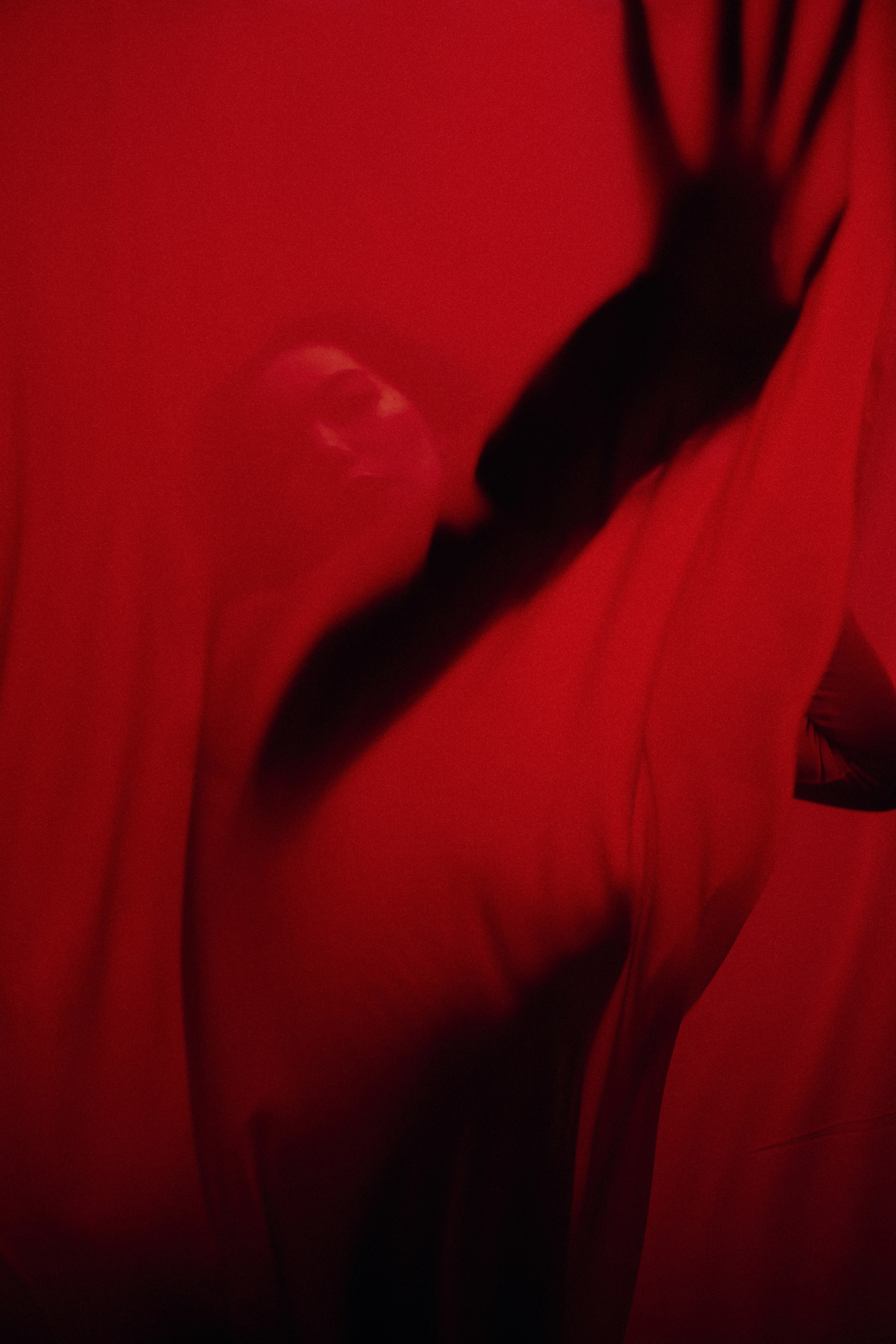 Арина. Фотосессия с красной тканью. Фотограф в Москве Ольга Сатони