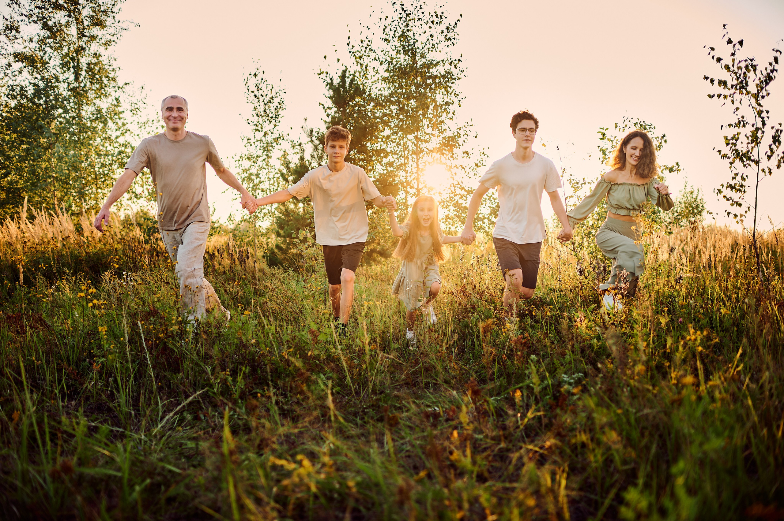 НА ЗАКАТЕ | НАСТЯ, ВИТЯ, МАША, ЛЕША и ЖЕНЯ. Свадебный и семейный фотограф РИТА БОЧКАРЁВА