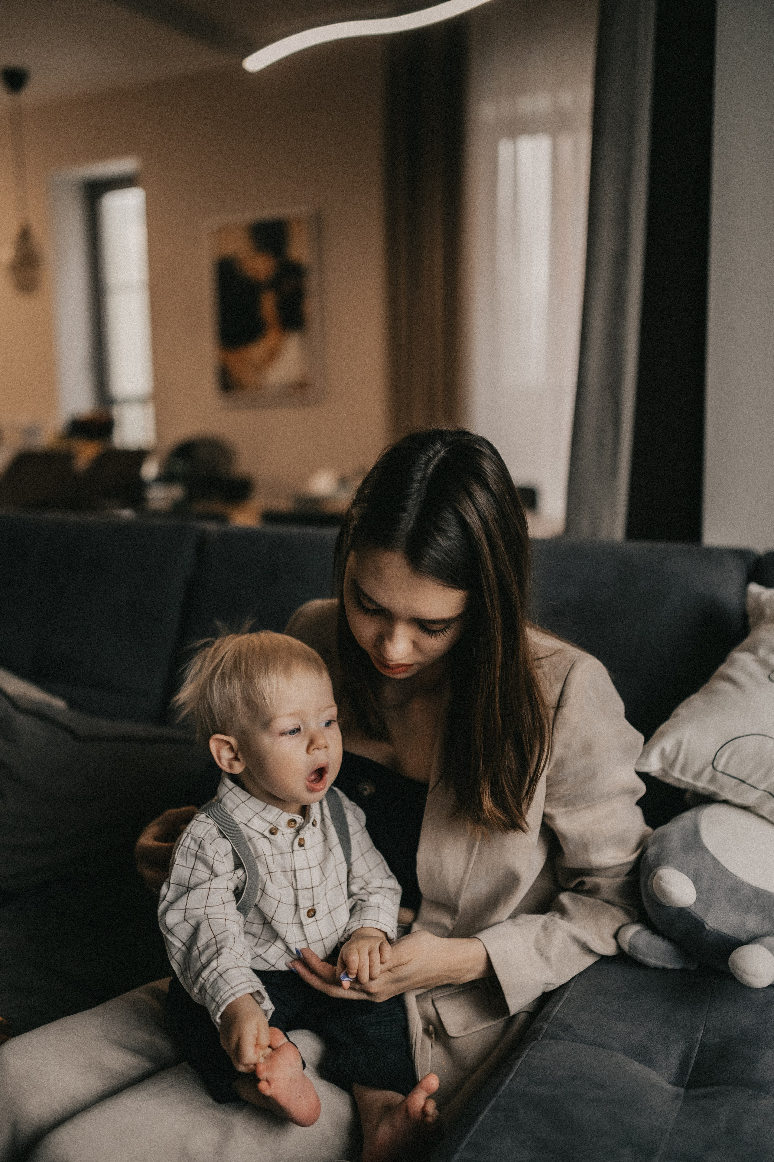 Лёня, Лера и Матвей дома. Семейный и свадебный lifestyle-фотограф в Москве Мария Петрова