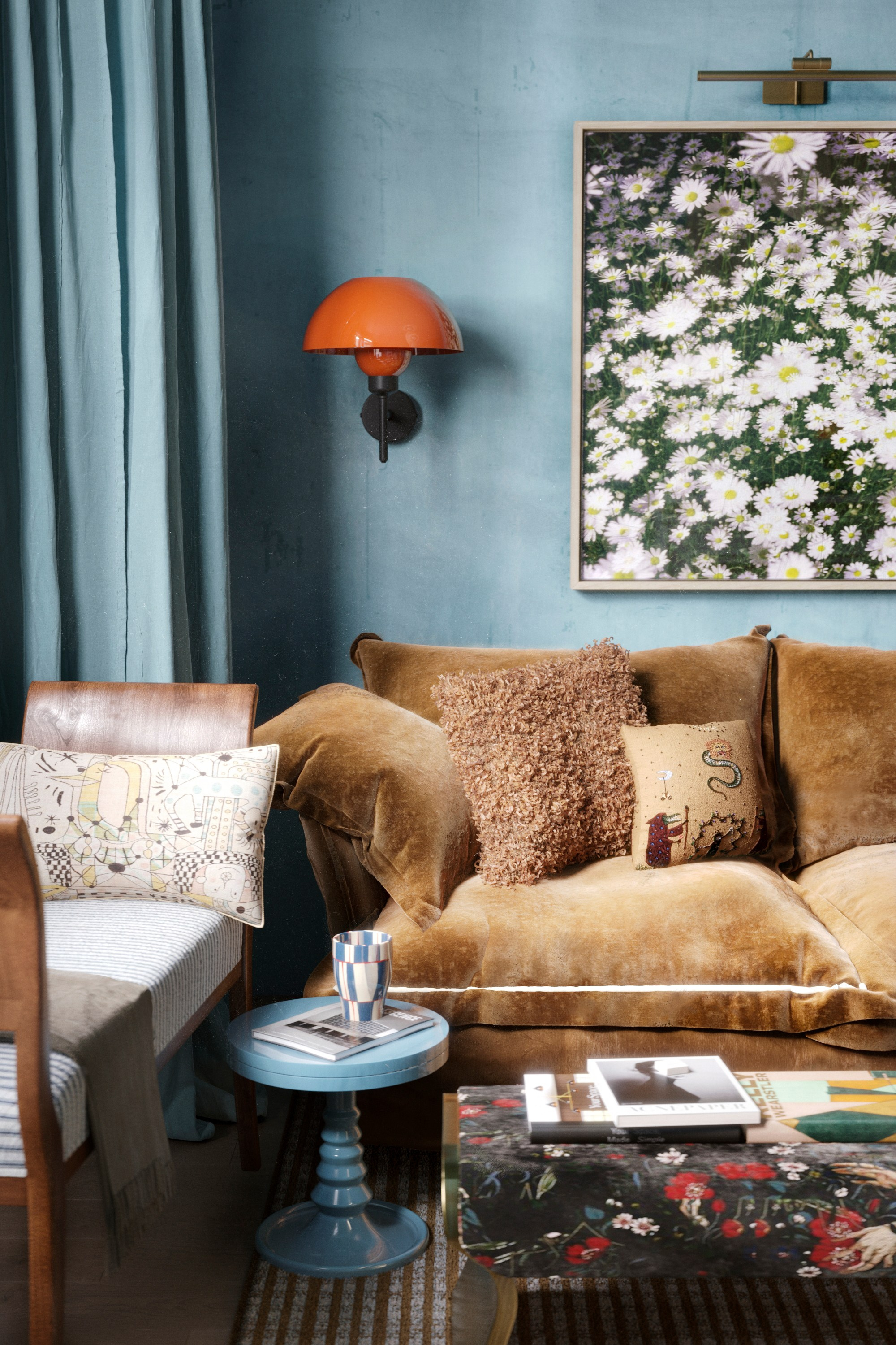 Работа по референсу/ синий. Визуализации Дизайн проектов