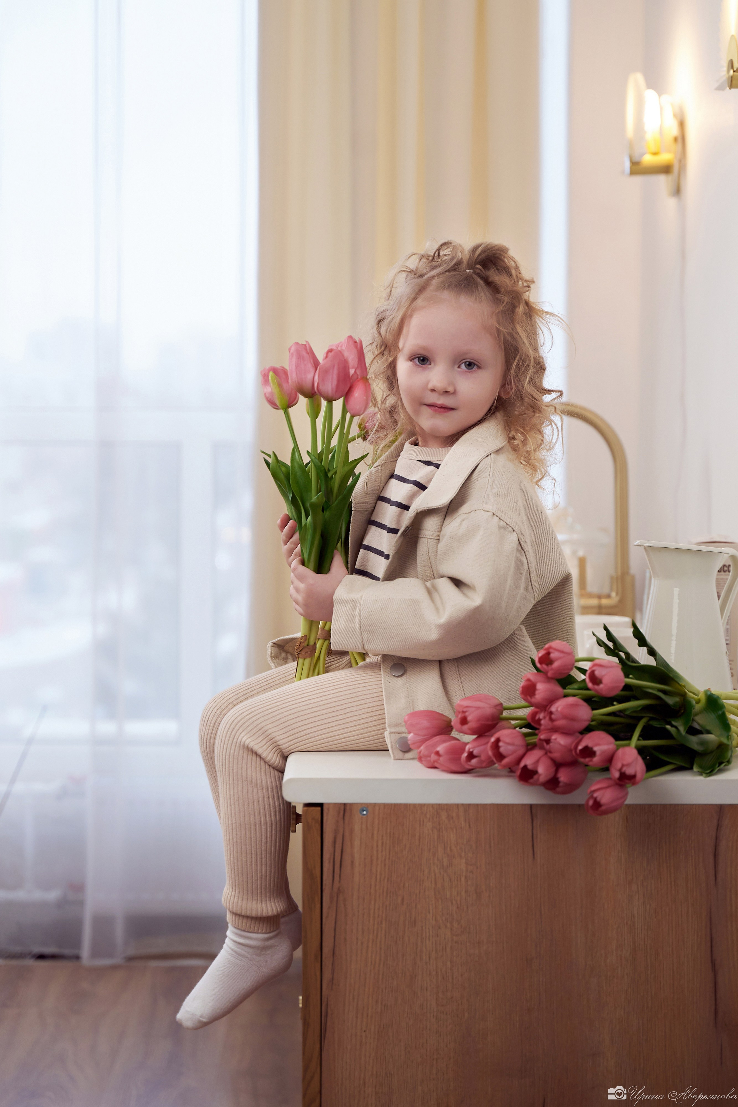 Детская фотосессия с тюльпанами. Фотограф в Ульяновске Ирина Аверьянова