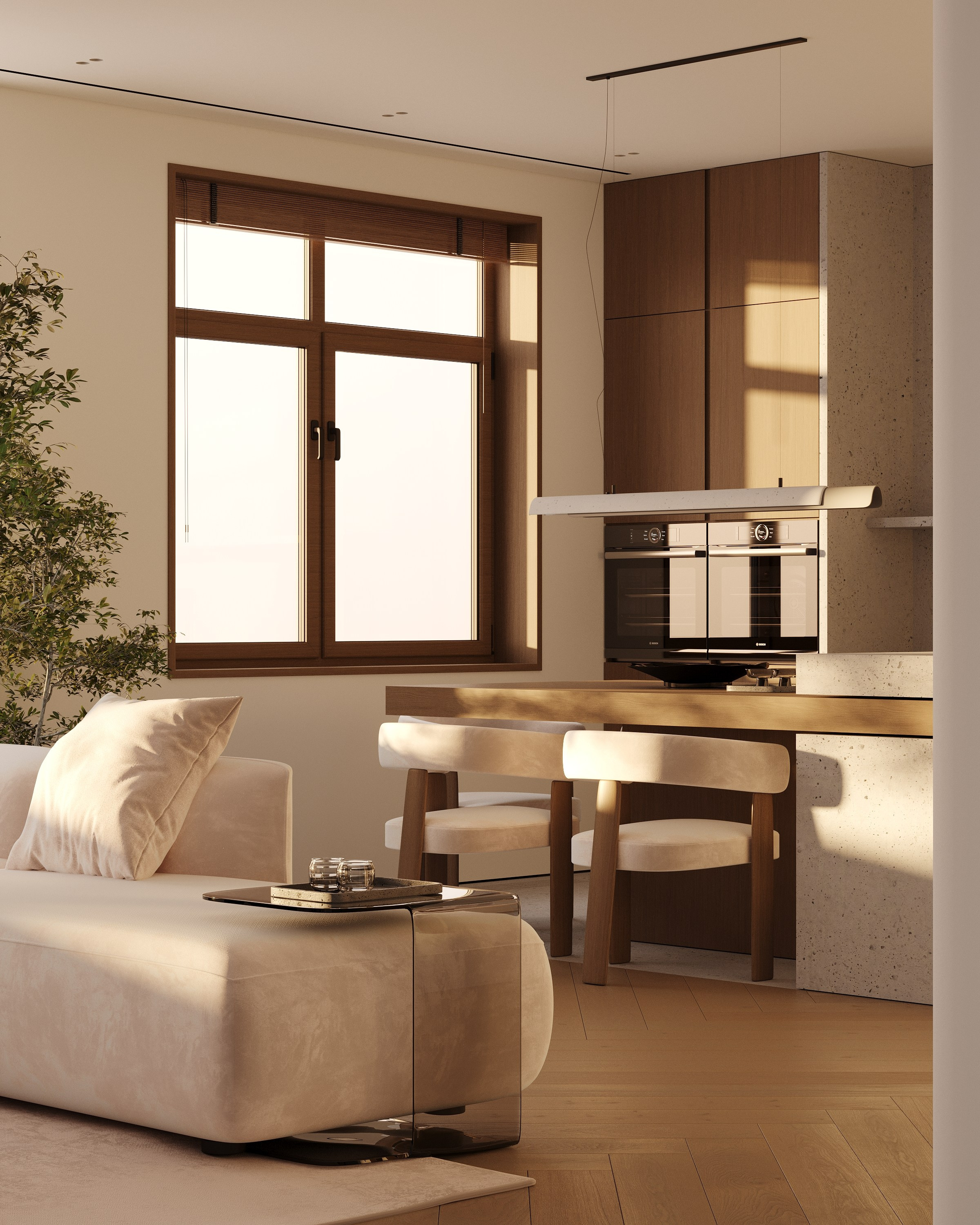 Living room. 3D визуализация интерьеров — Ирина