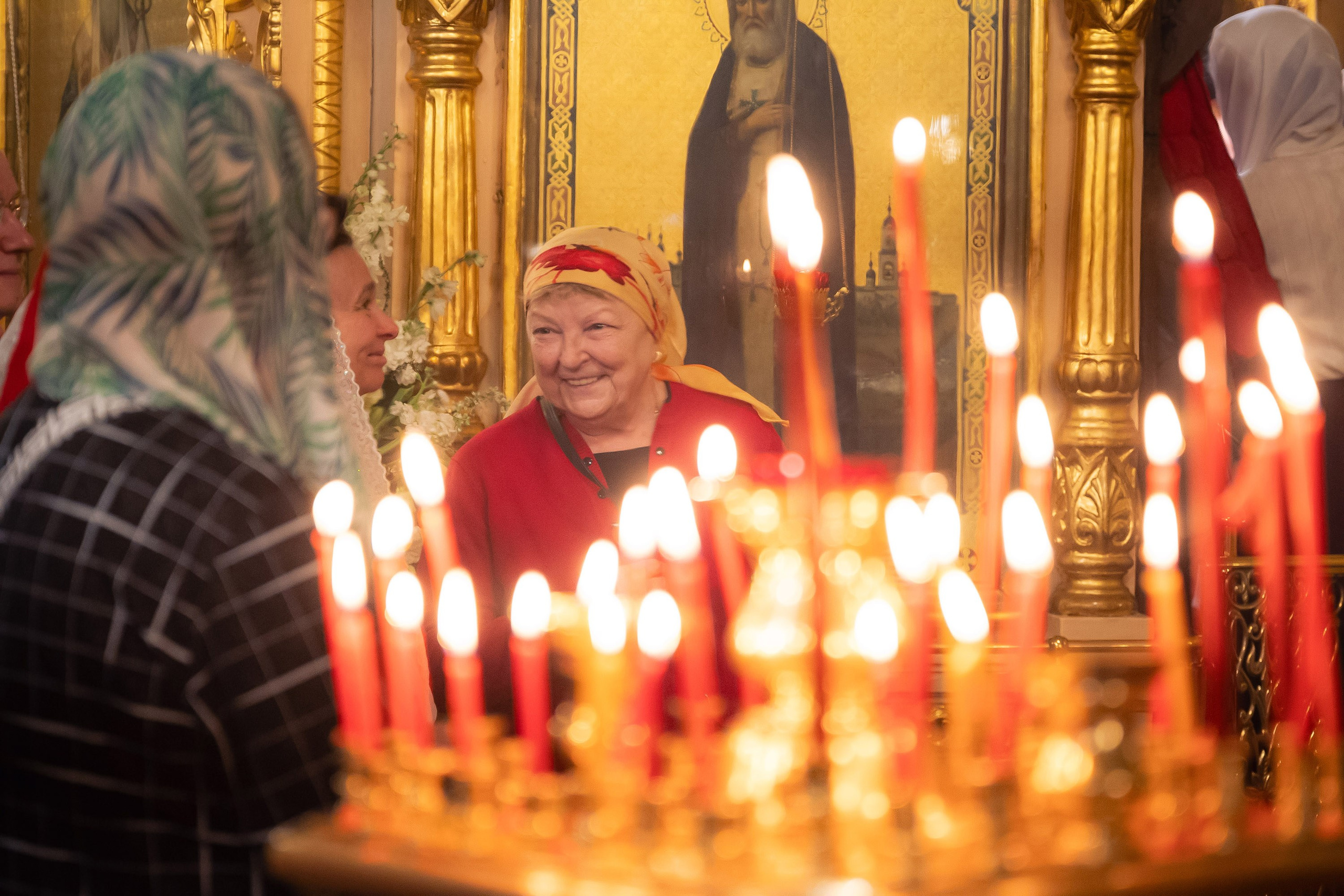 Богородский храм. Пасха. Полунощница, Божественная литургия. Антон и Татьяна Денисенко — В храме
