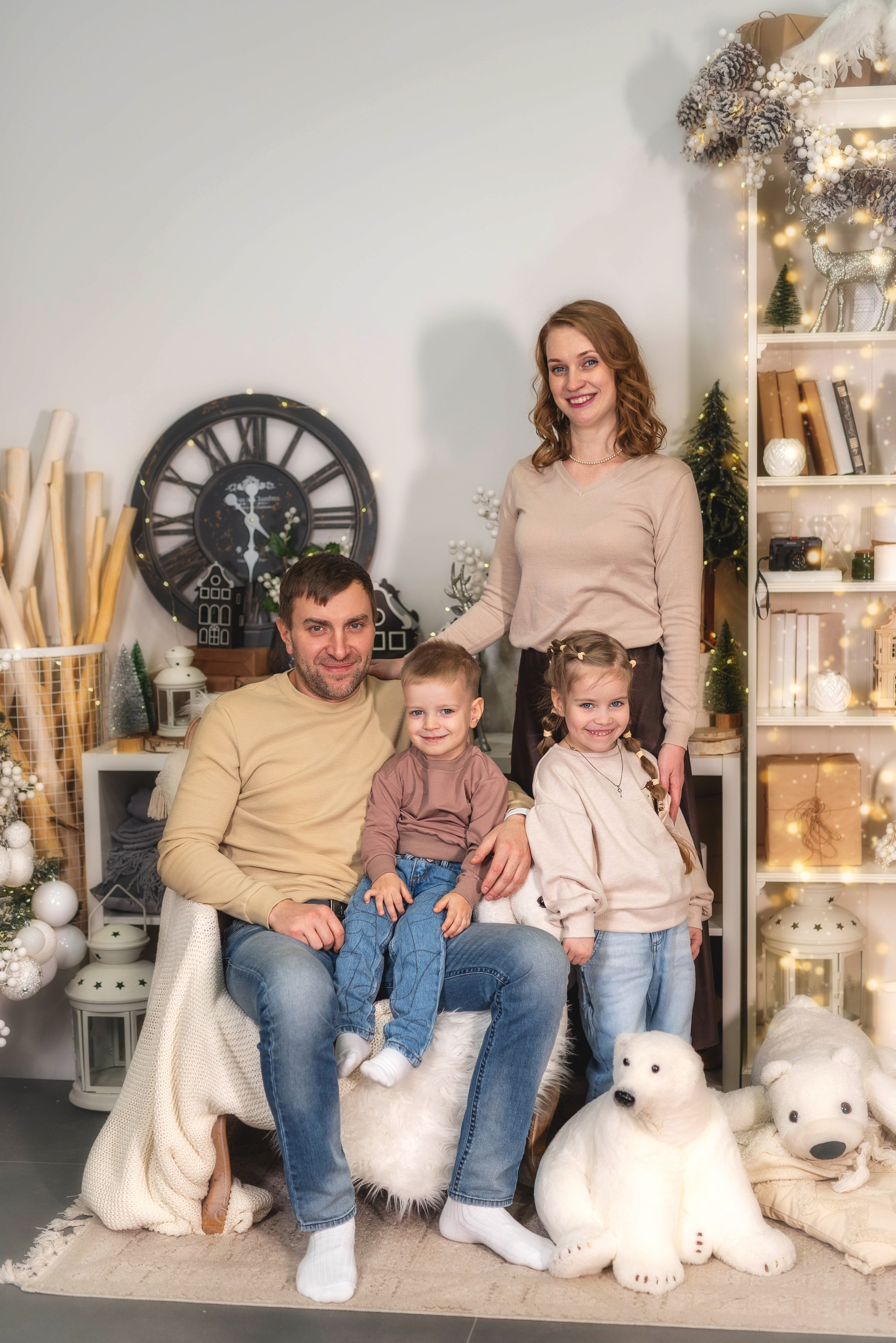 Новогодняя семейная фотосессия. Семейный, детский фотограф в Воронеже Анна Никитина