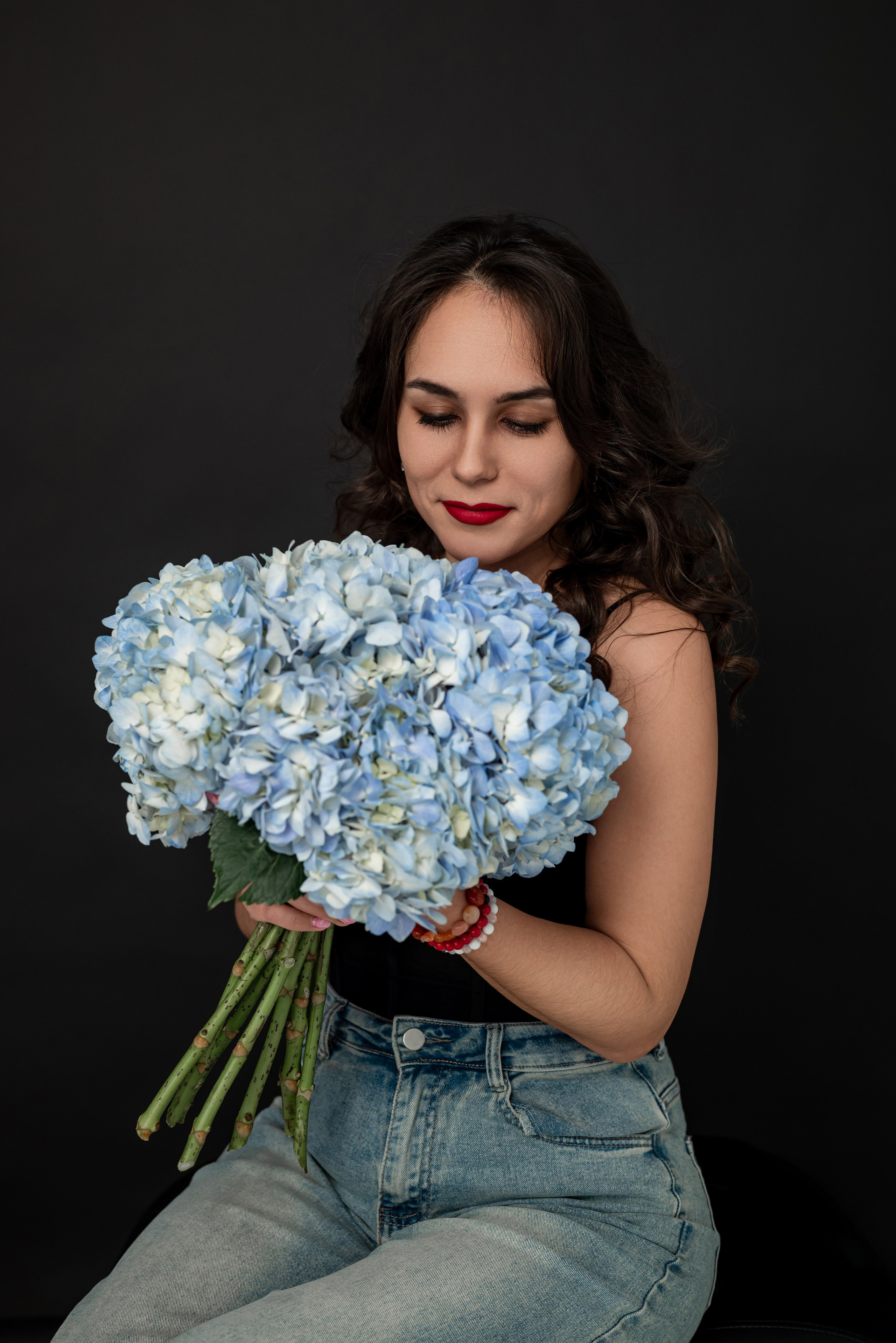 Фотопроект с голубыми гортензиями. Фотограф в городе Салават