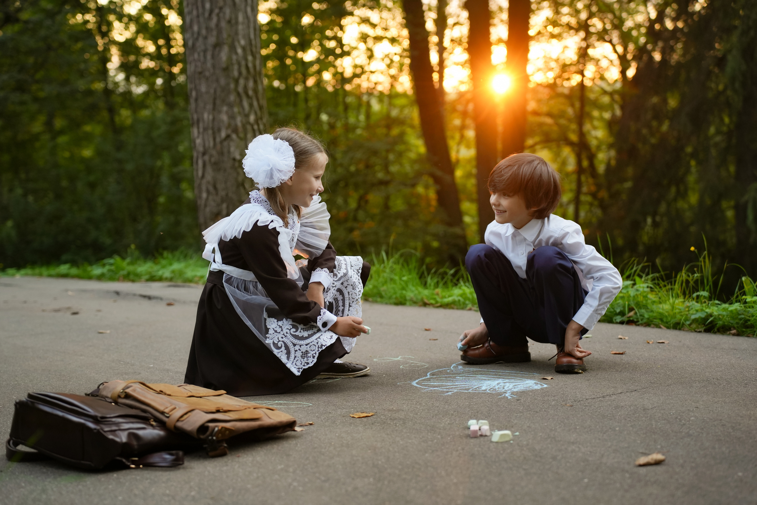 Школьная ретро-фотосессия. Семейный фотограф Зыкова Анастасия, работаю в Москве и области