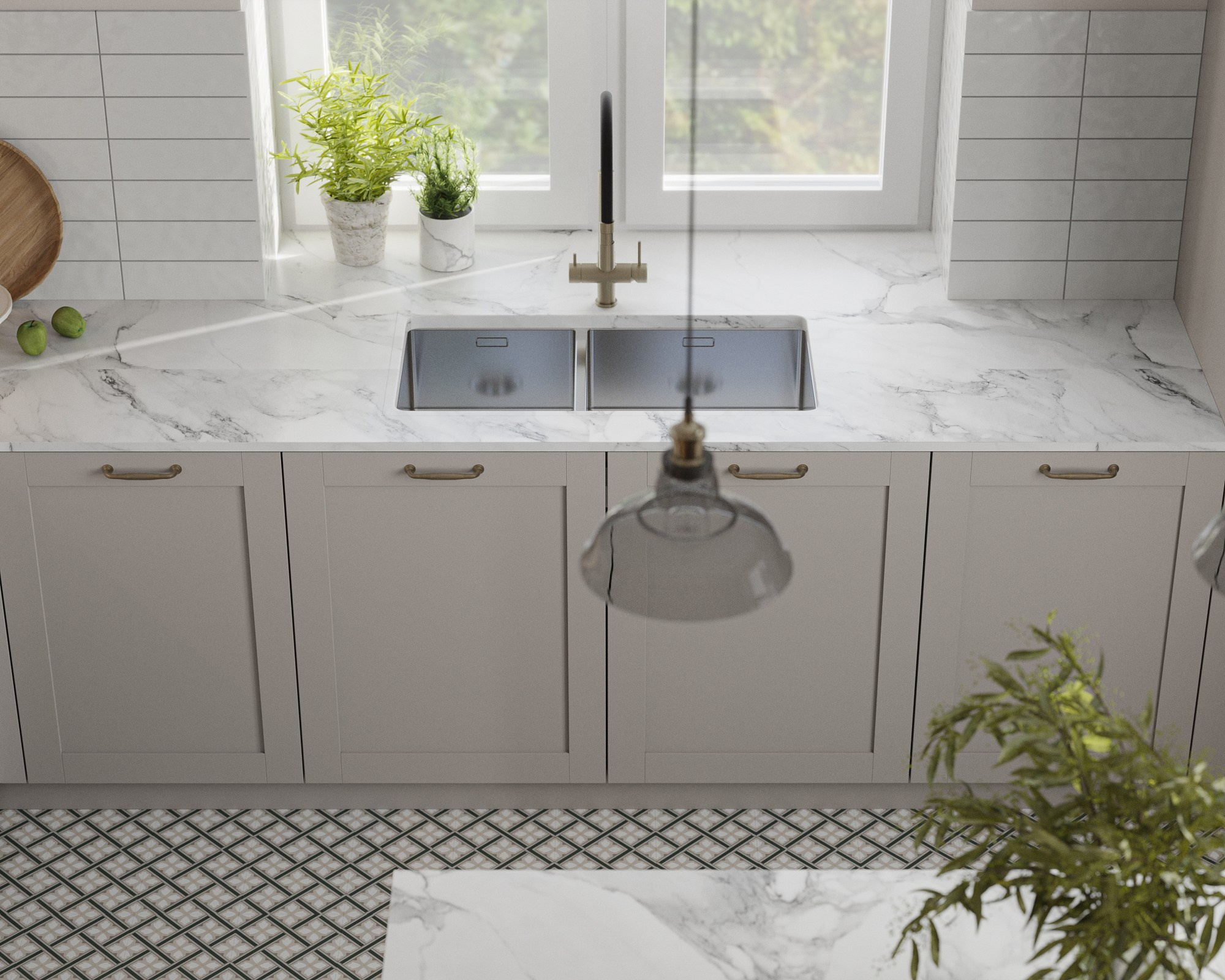 Визуализация интерьера дома в деревне Калки. 3d визуализатор marybond3d