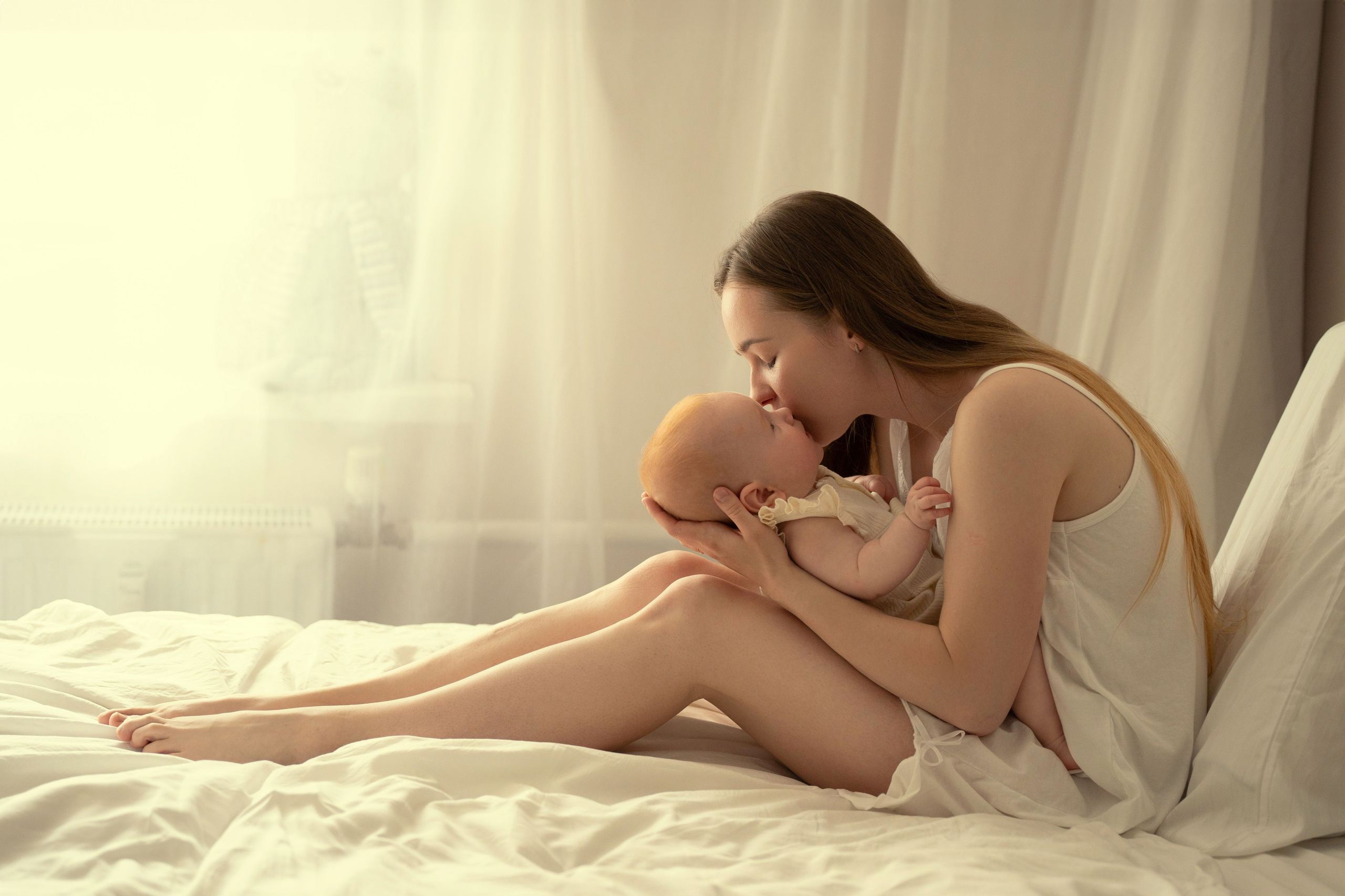 Фотосессия малышей до года дома