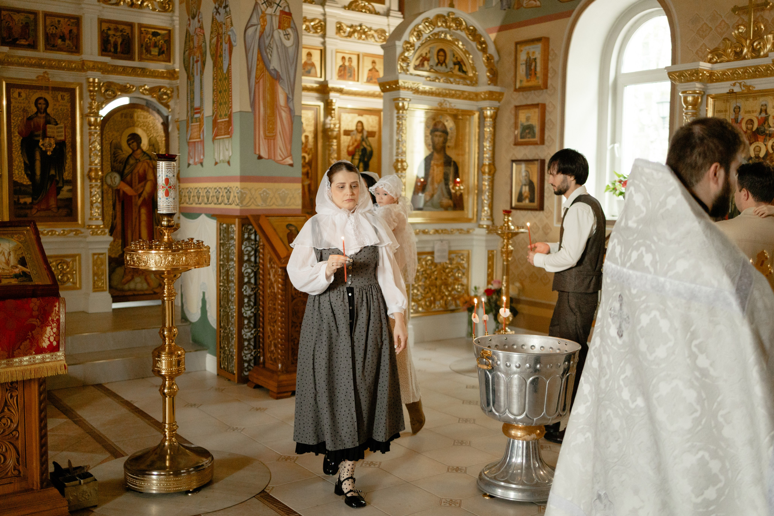 Таинство Крещения Мишель. Фотограф новорождённых Newborn Москва