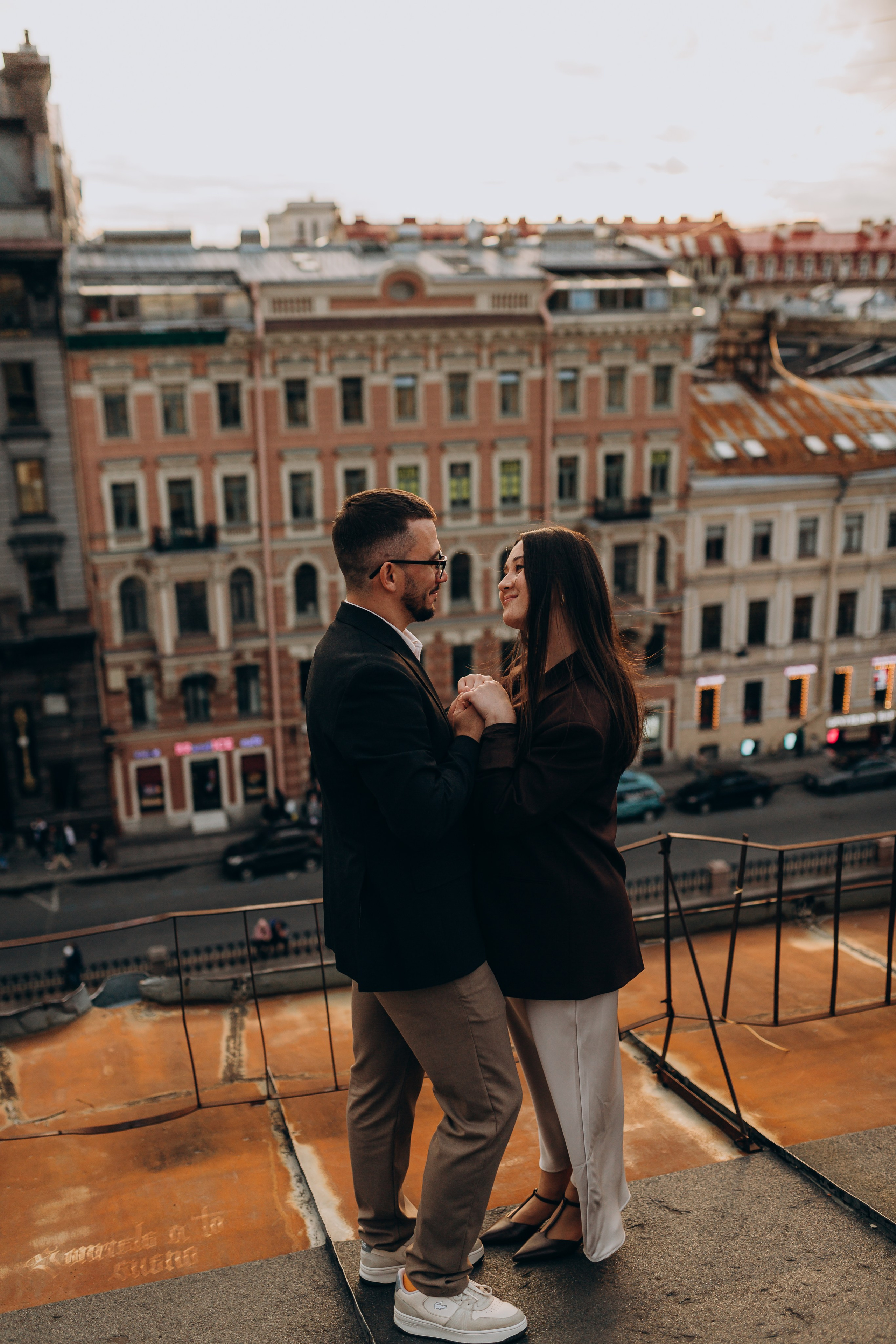 LoveStory на крышах Питера. Фотограф Санкт-Петербург Князева Елизавета