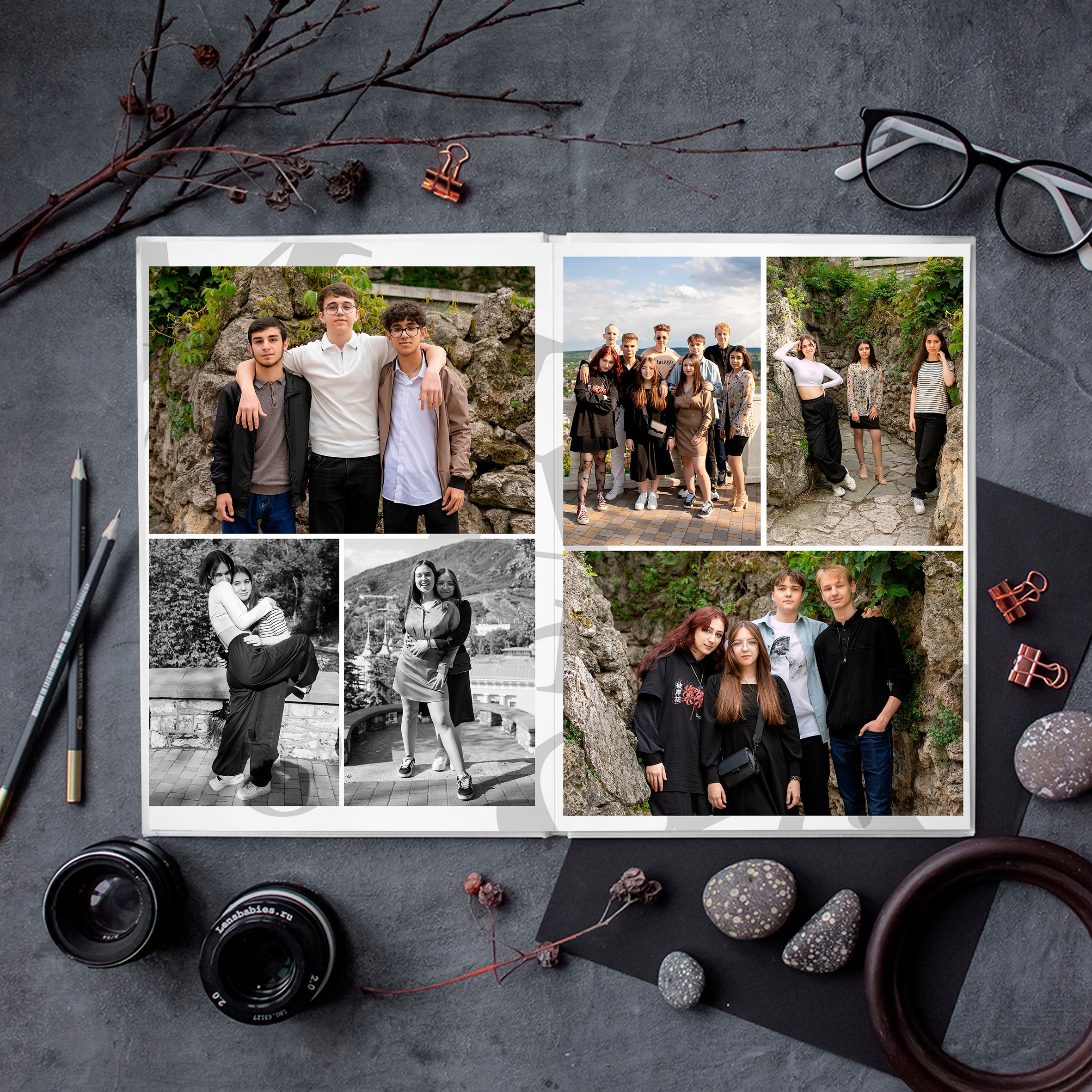 Черно- белый алфавит 11 разворотов. Ваш выпускной альбом Ессентуки Пятигорск Кисловодск и весь КМВ