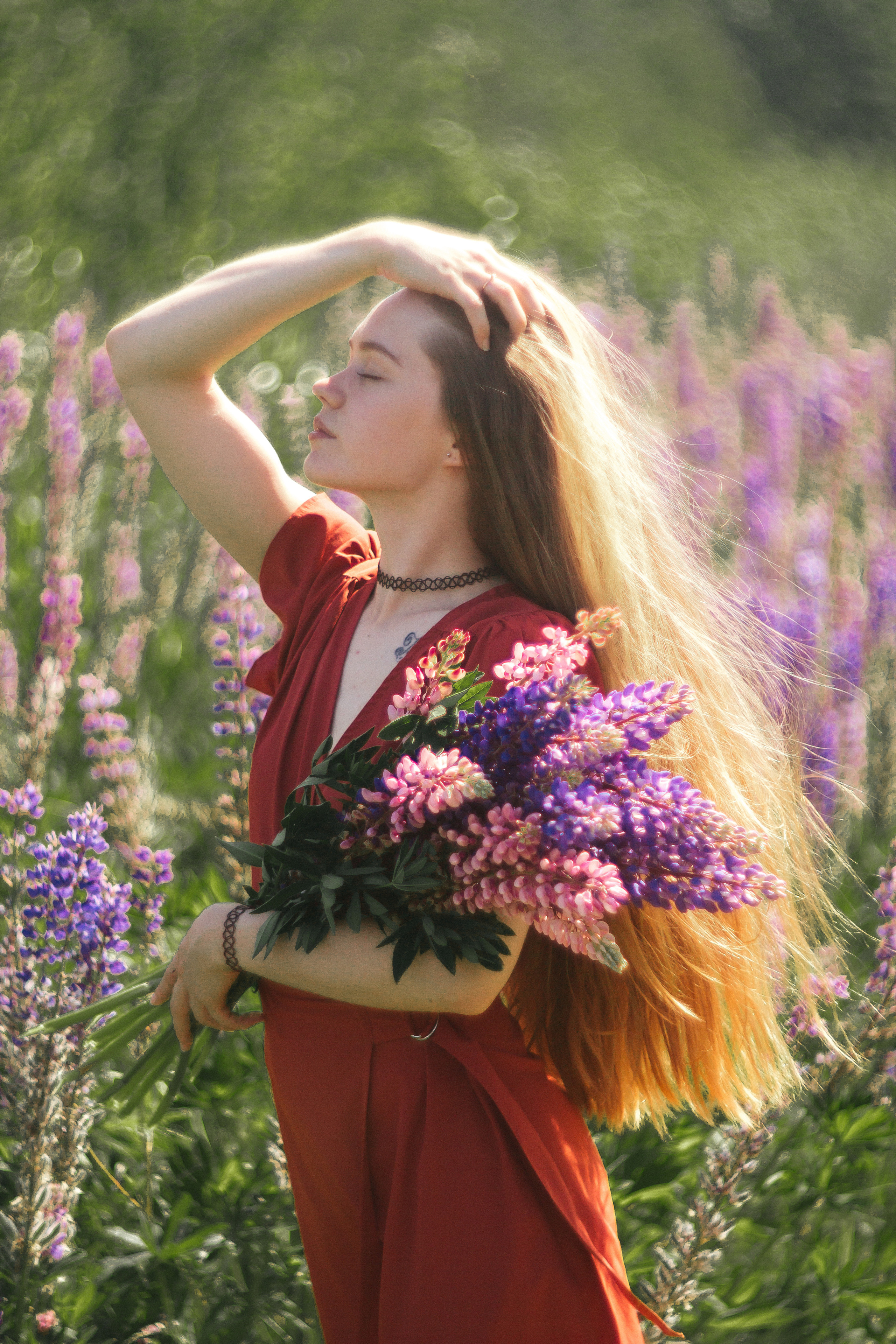 Люба. Люпины. Фотограф в Санкт-Петербурге Матвиенко Яна