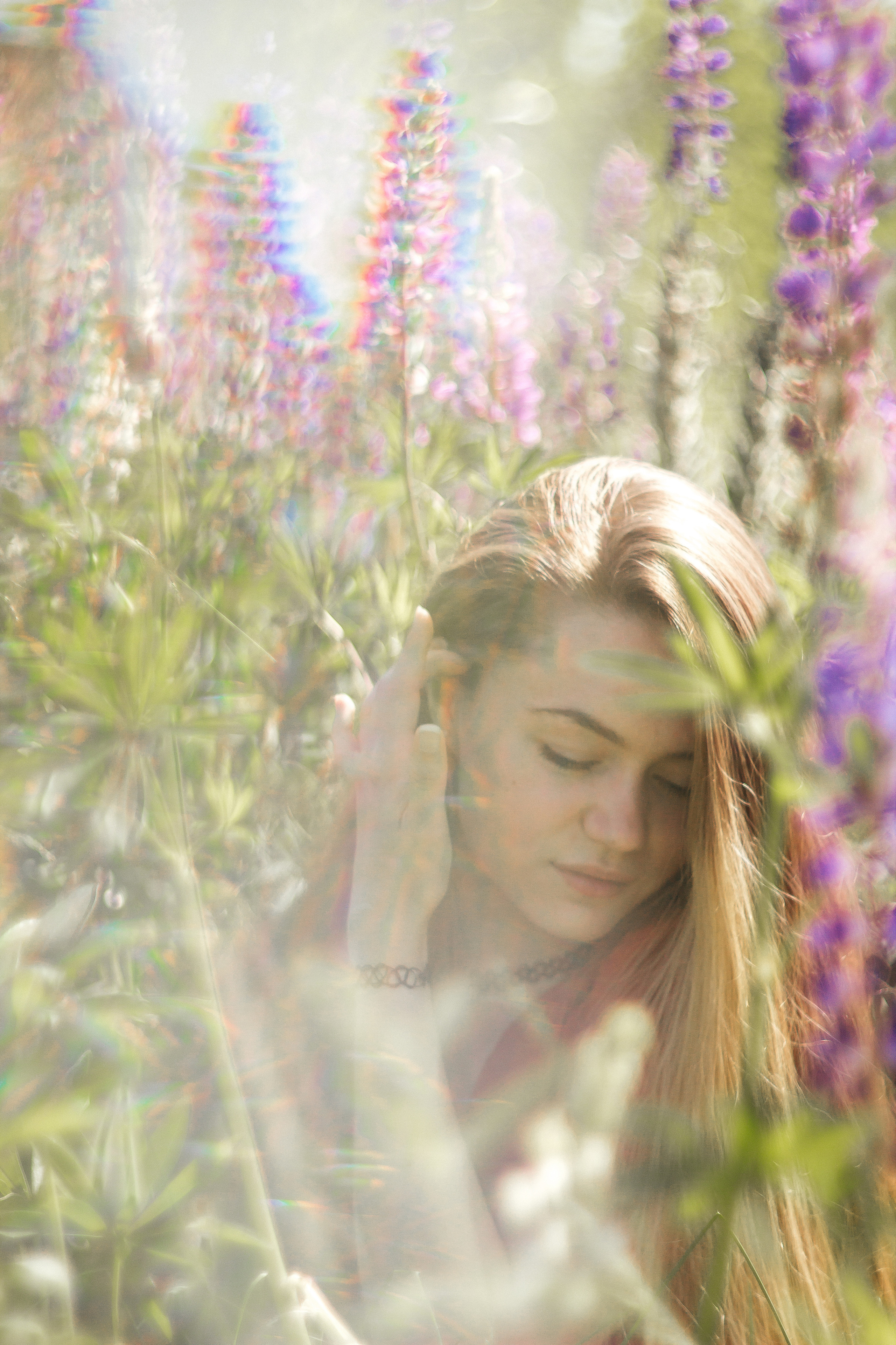 Люба. Люпины. Фотограф в Санкт-Петербурге Матвиенко Яна