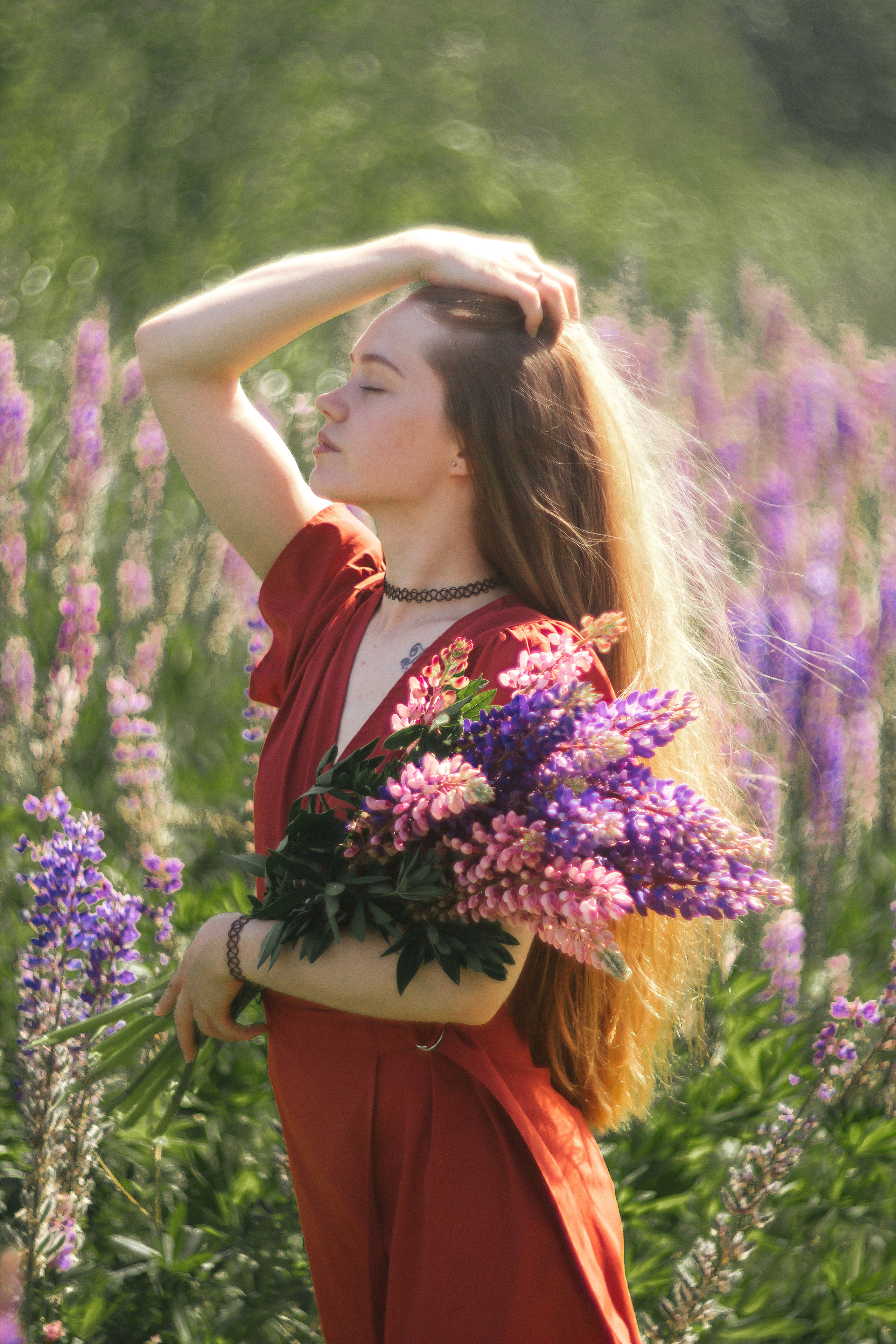 Люба. Люпины. Фотограф в Санкт-Петербурге Матвиенко Яна