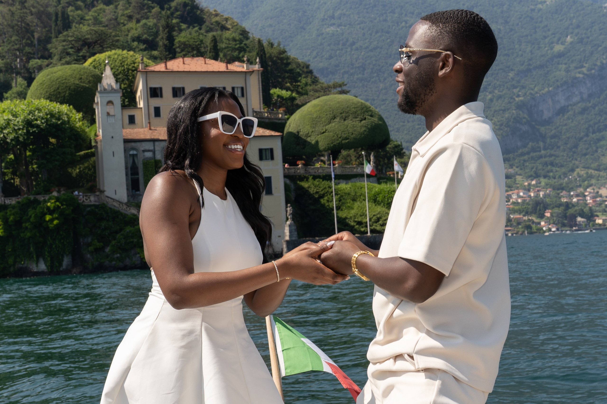 Tishane & Fiance. Maria Anistratova | Destination Photographer, Videographer & Drone Pilot — Lake Como