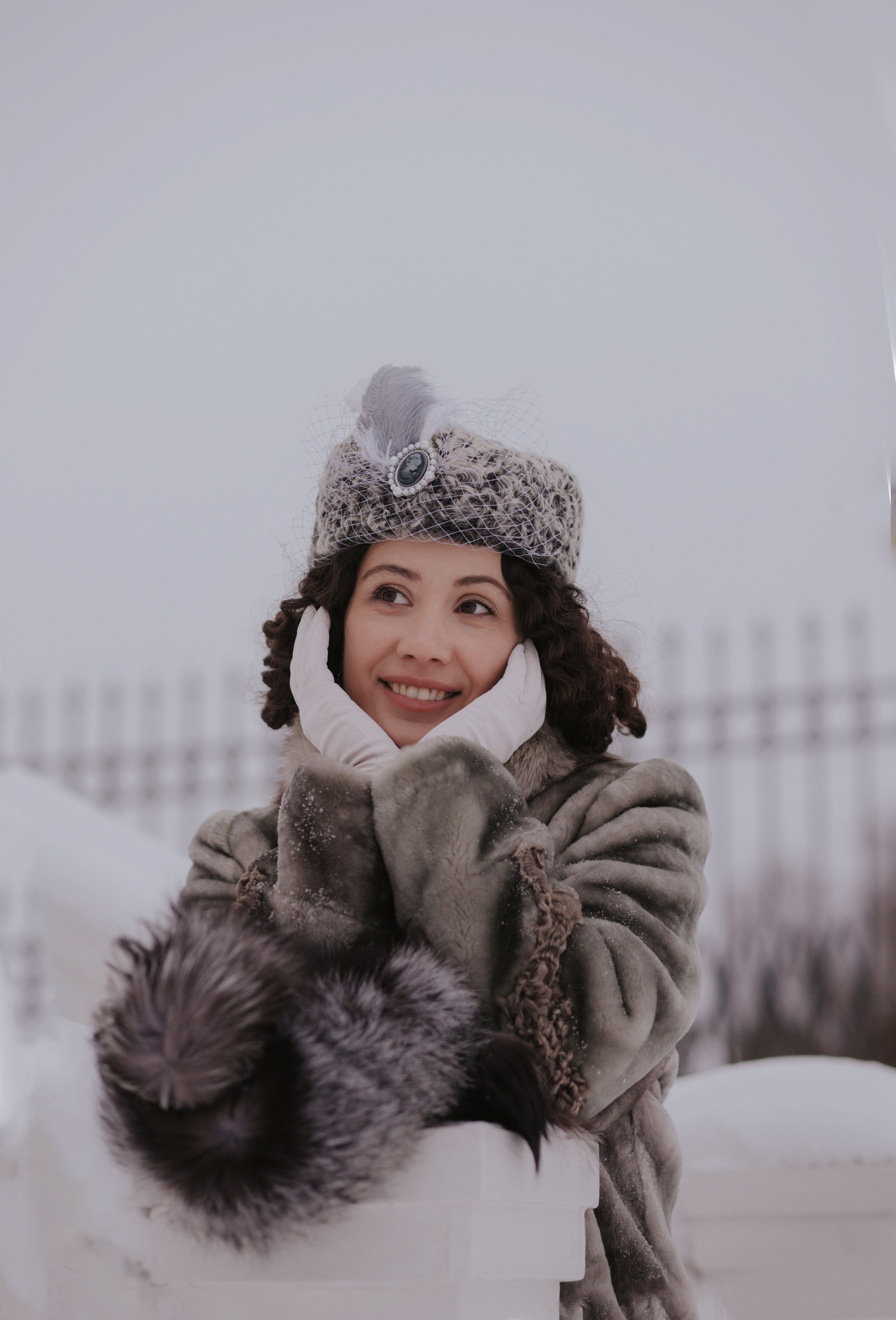 Зима в стиле модерн. Художественная винтажная фотография