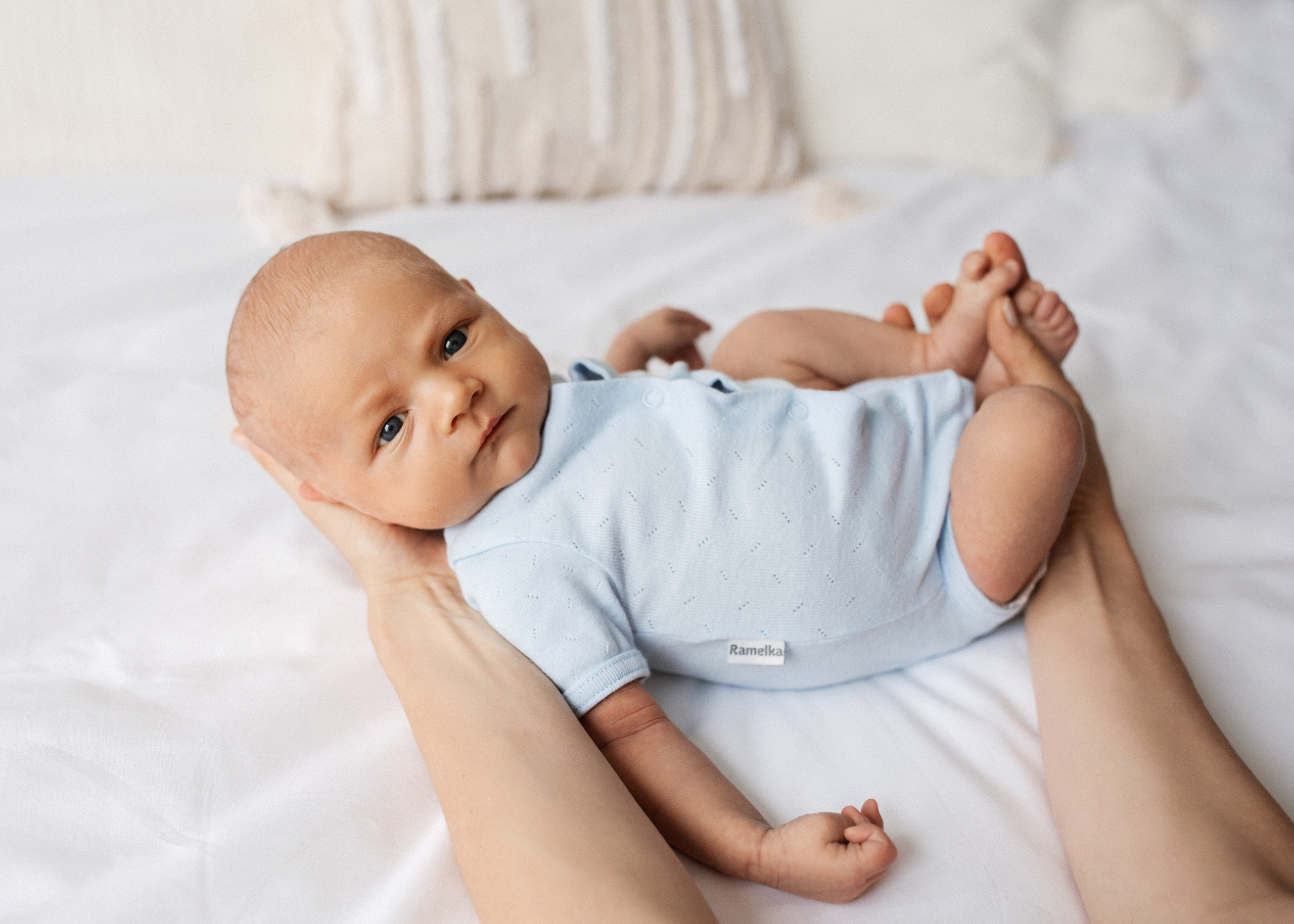 Семейная съёмка новорождённого lifestyle (студия)