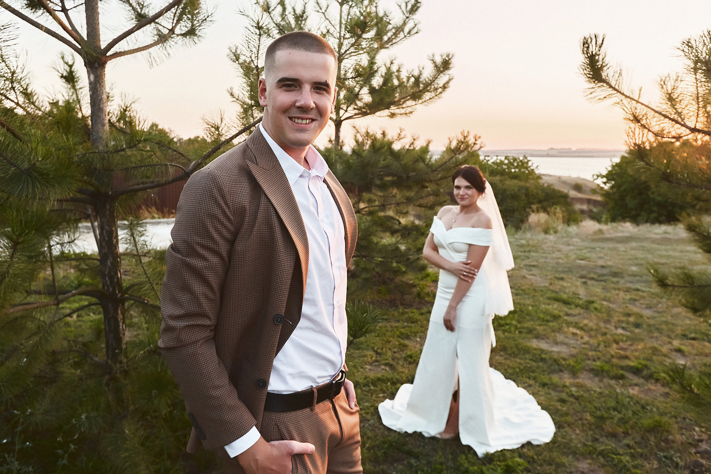 свадебная фотосессия в закате