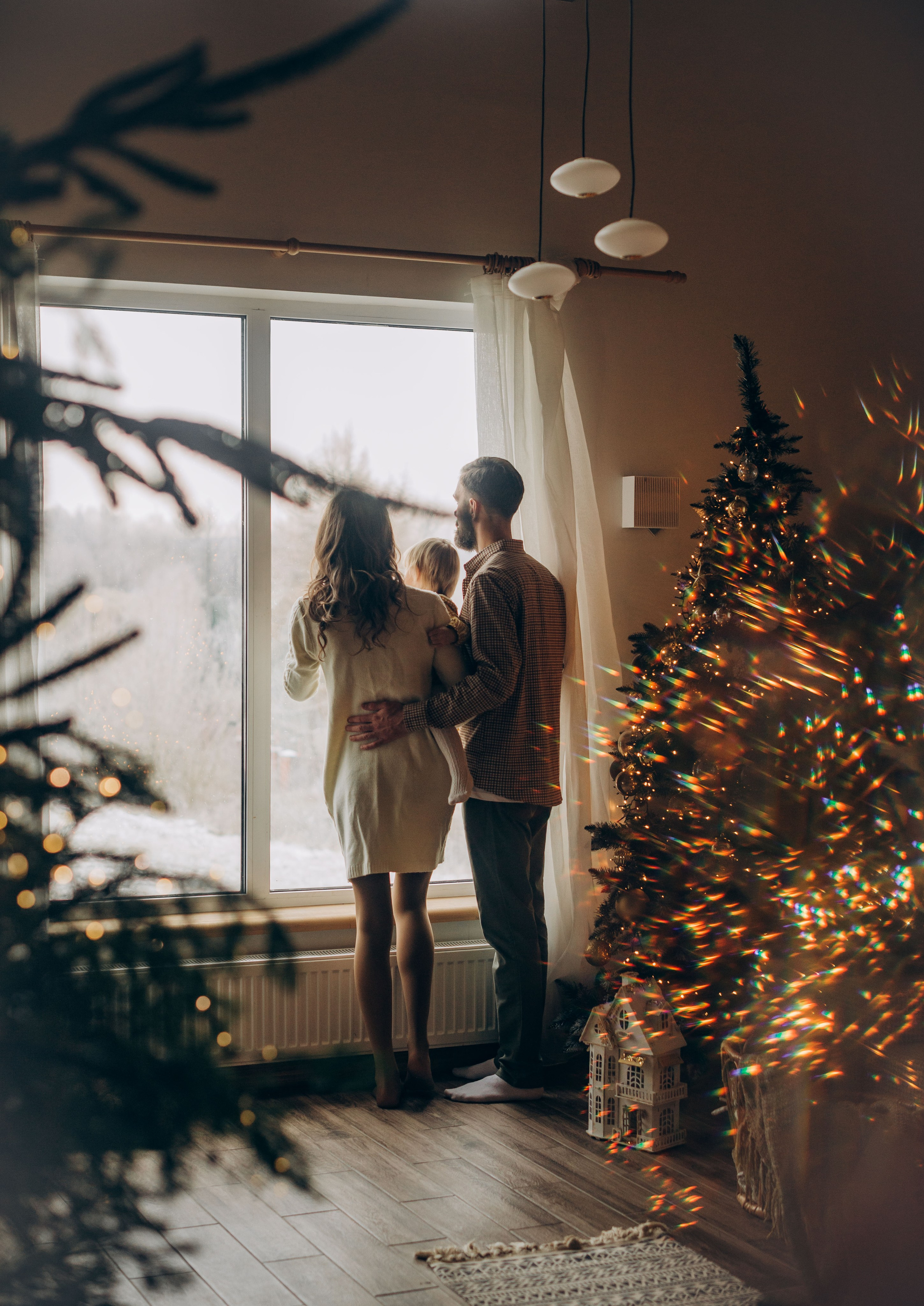 Семейная новогодняя фотосессия в студии. Семейный фотограф в Домодедово и Москве Елена Пичугина