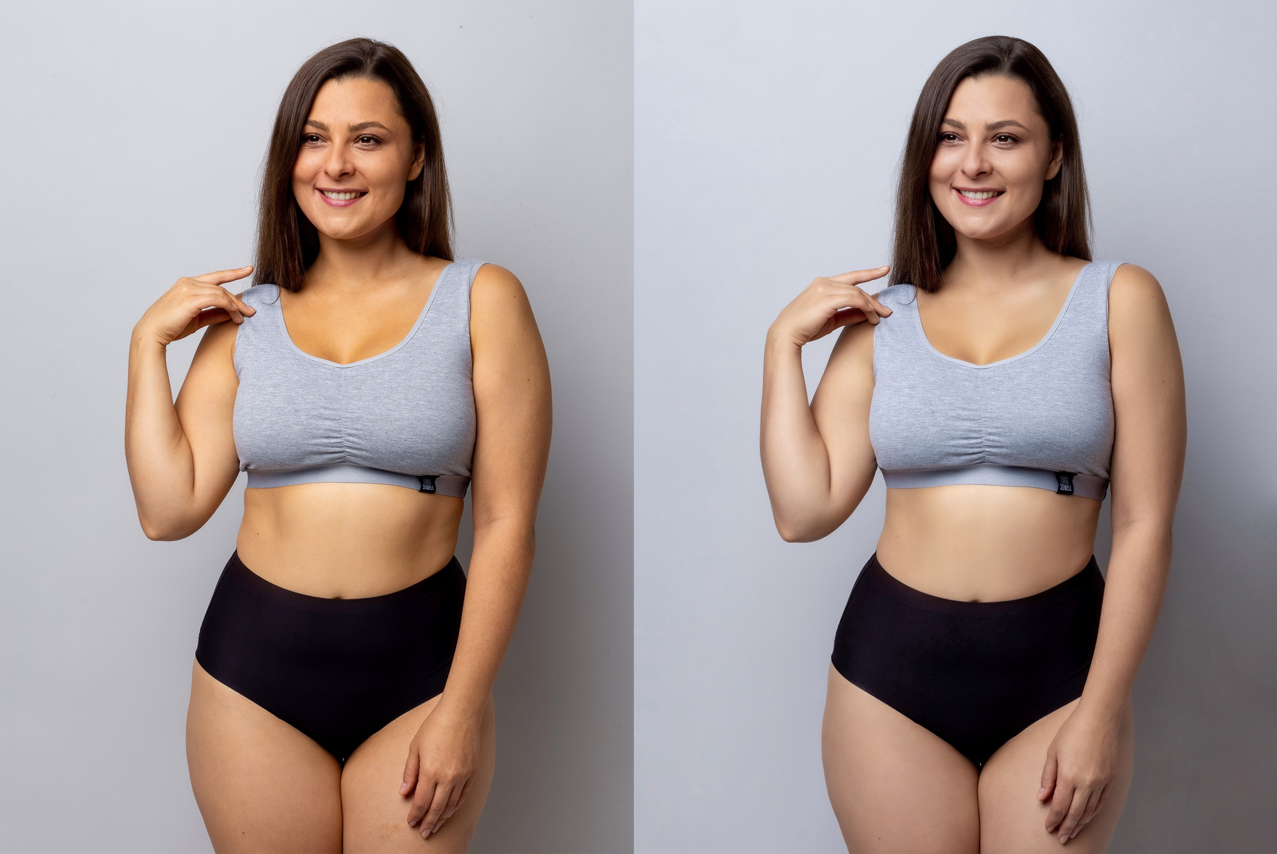 Деликатная обработка портретов для рекламы нижнего белья | Студия SVITHART