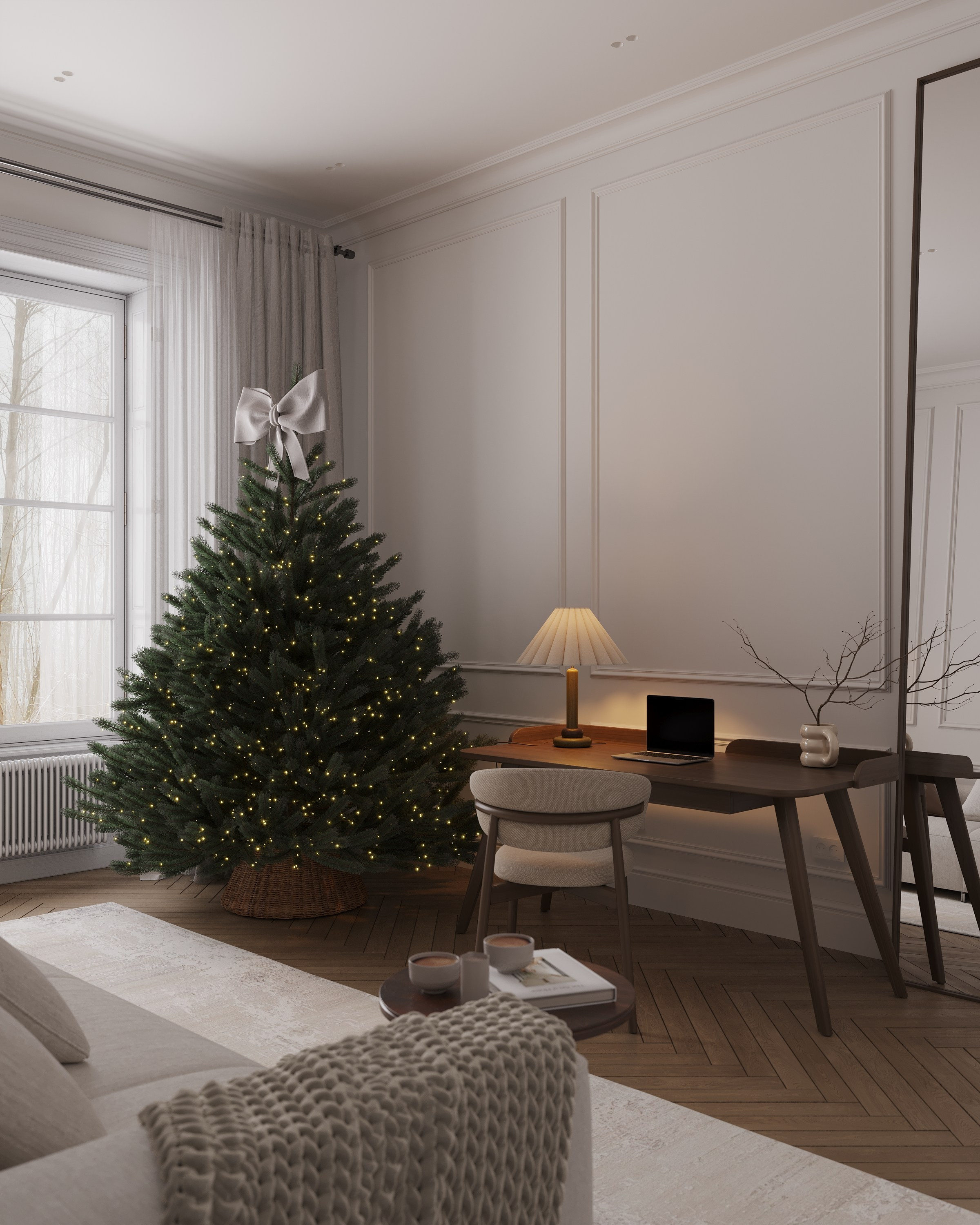 WINTER OFFICE. 3d визуализатор Анастасия Науменко