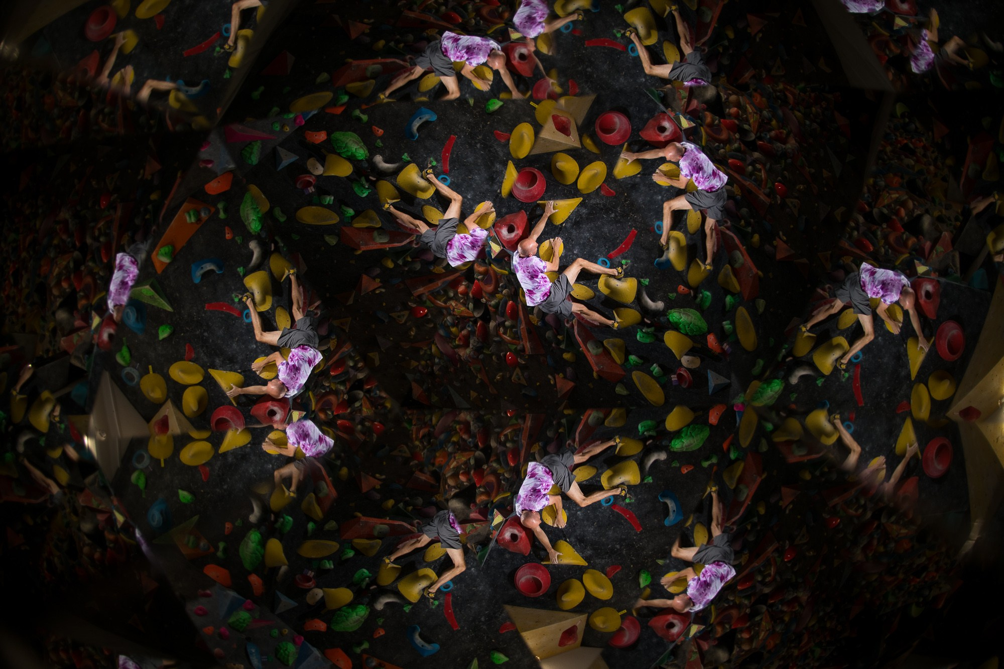 Арт-фотография калейдоскоп скалолазания