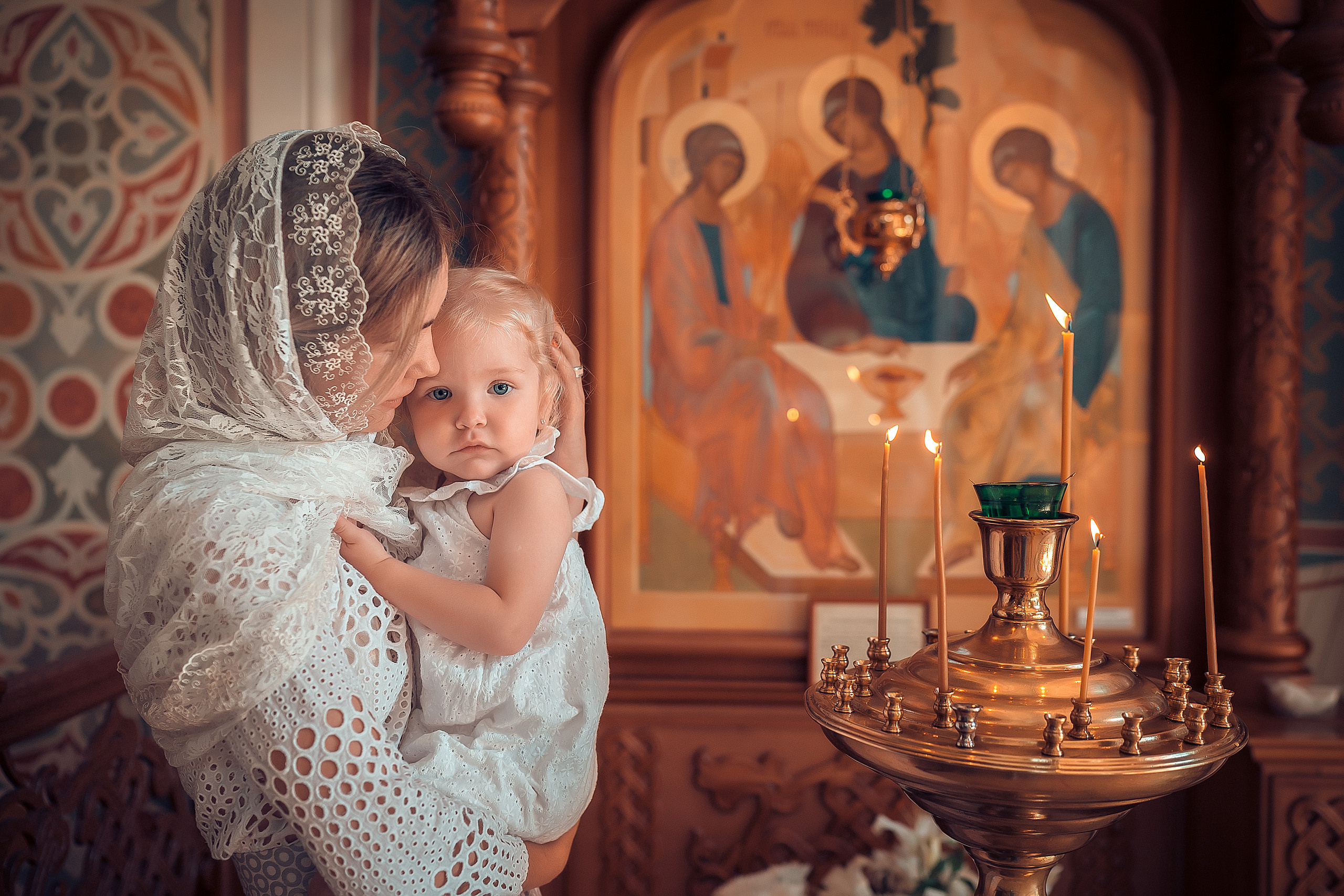 Крещение Весты Храм Иоанна Предтечи. Фотограф на Крещение и Венчание в Красноярске Рамазанова Юлия