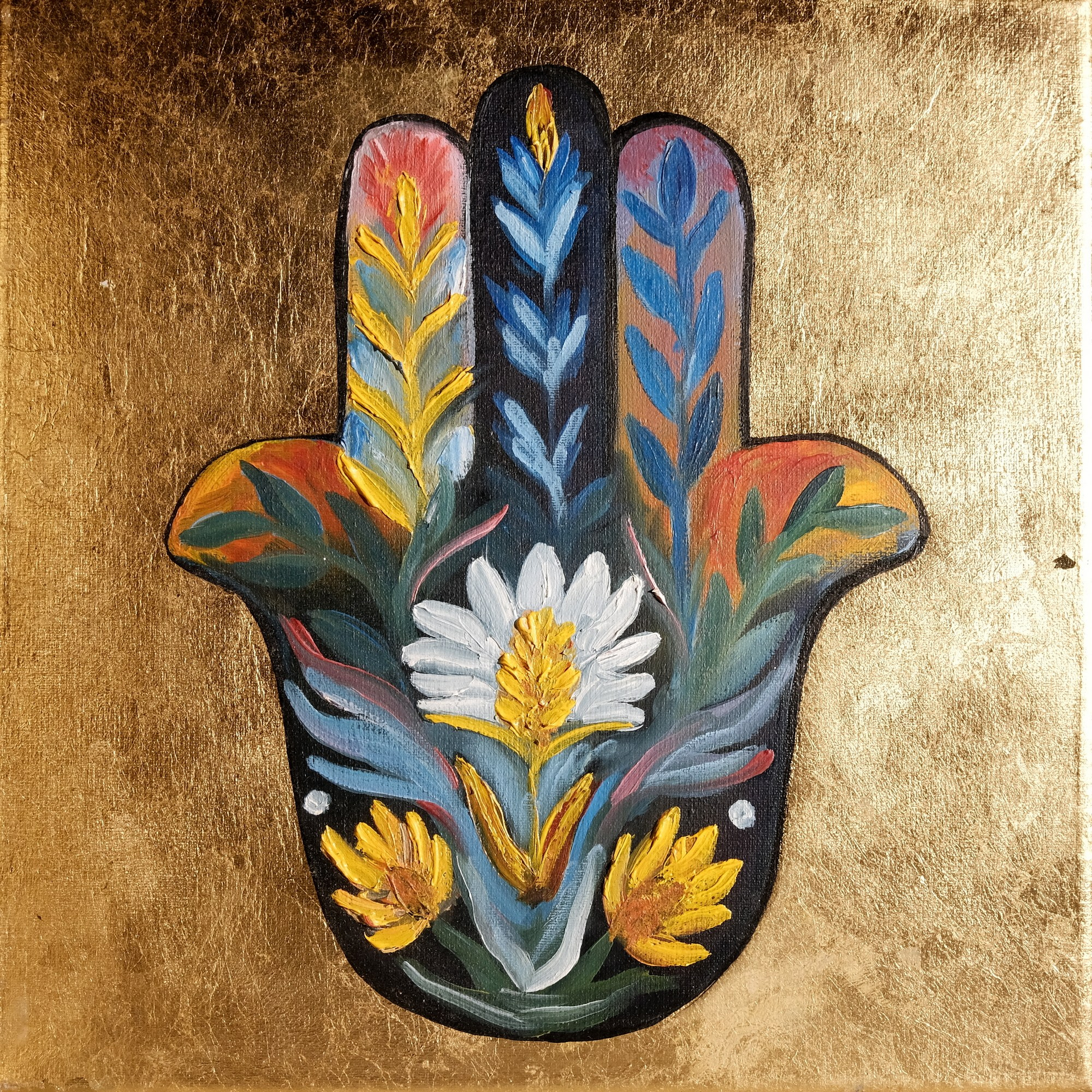 ЗОЛОТАЯ ХАМСА «ПРОЦВЕТАНИЕ». Художник Анастасия Кисткина, Петербург