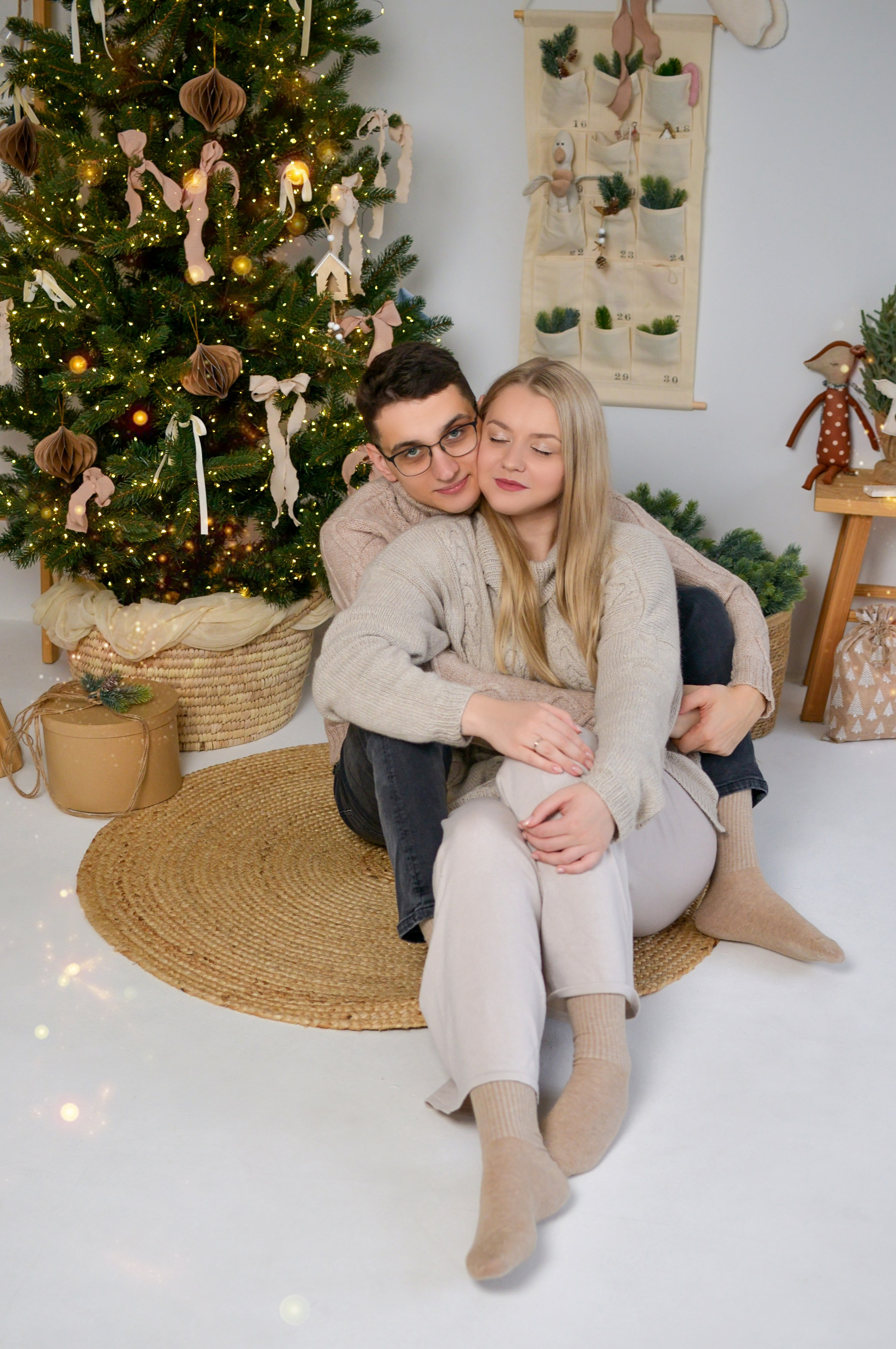 Новогодняя семейная фотосессия в Краснодаре 2023-2024. Фотограф новорожденных Краснодар Малышенко Надежда