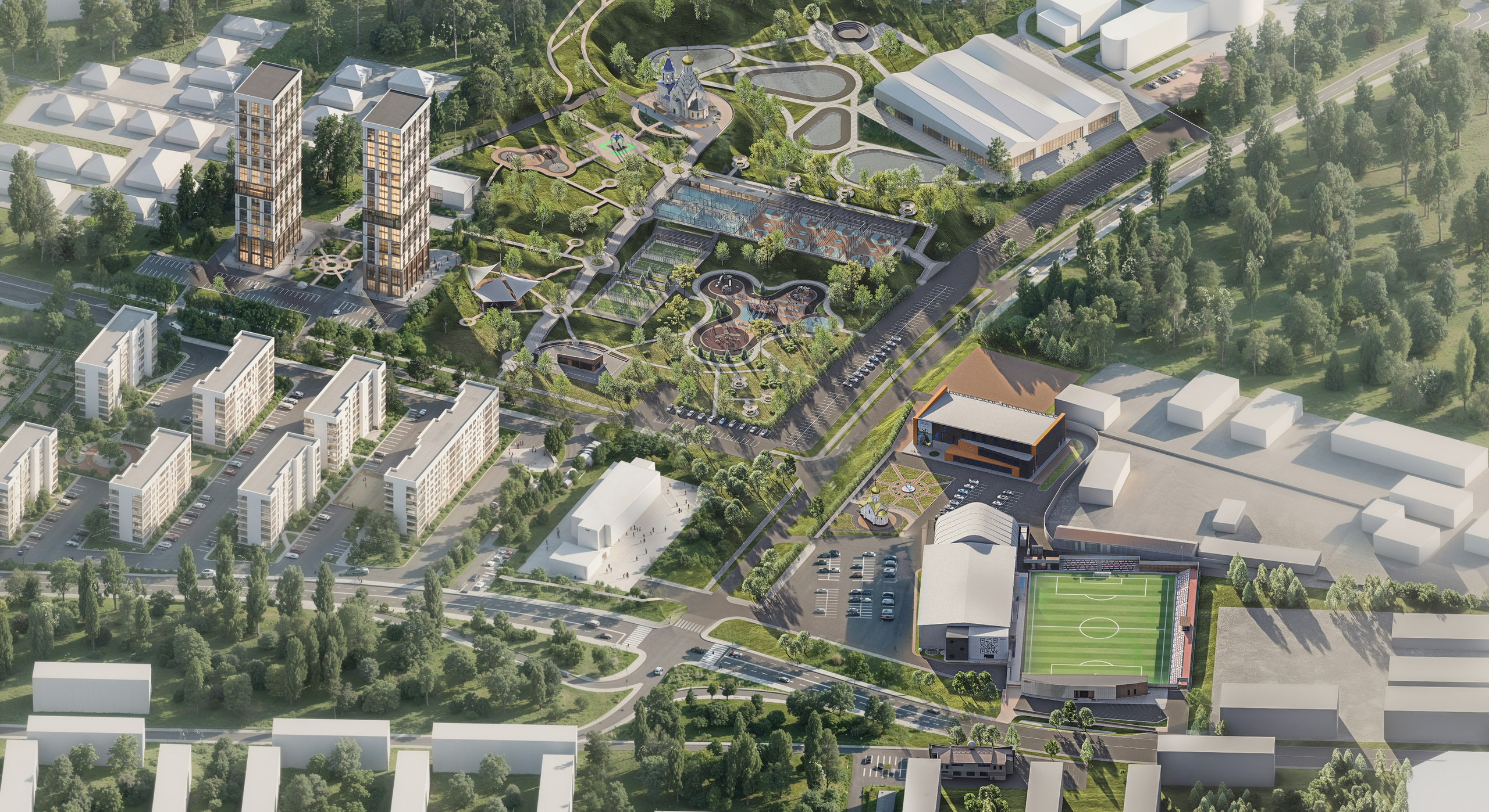 Искра парк. Архитектурно-дизайнерское бюро ROOMS