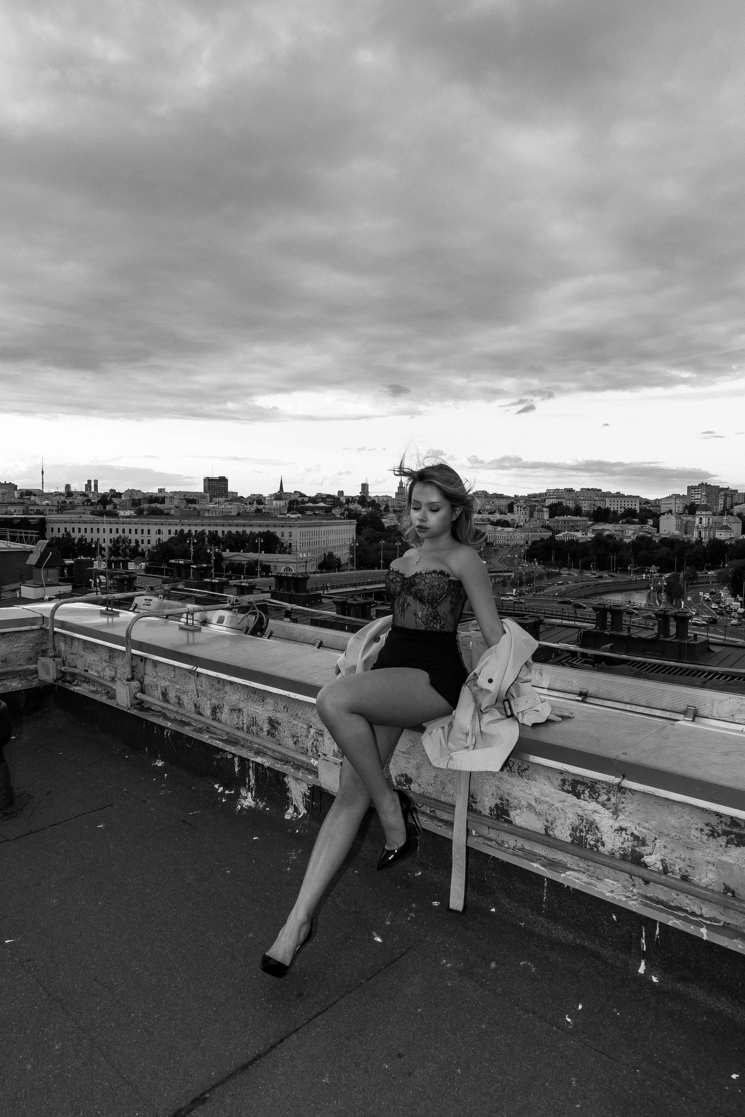 Фотосессия на крыше Москвы