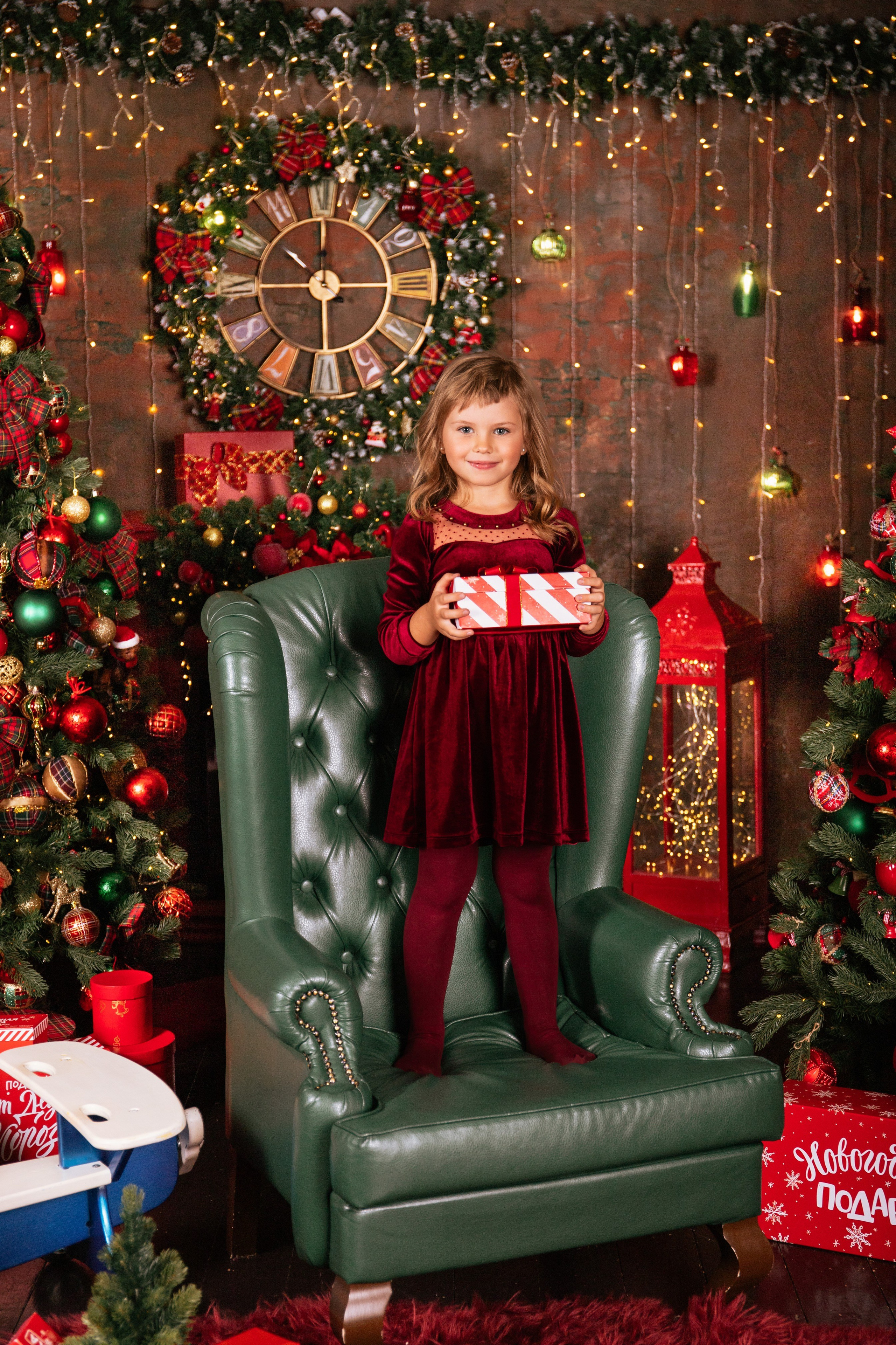 Новогодняя семейная съемка в студии. Свадебный и семейный фотограф в Москве Мила Широких