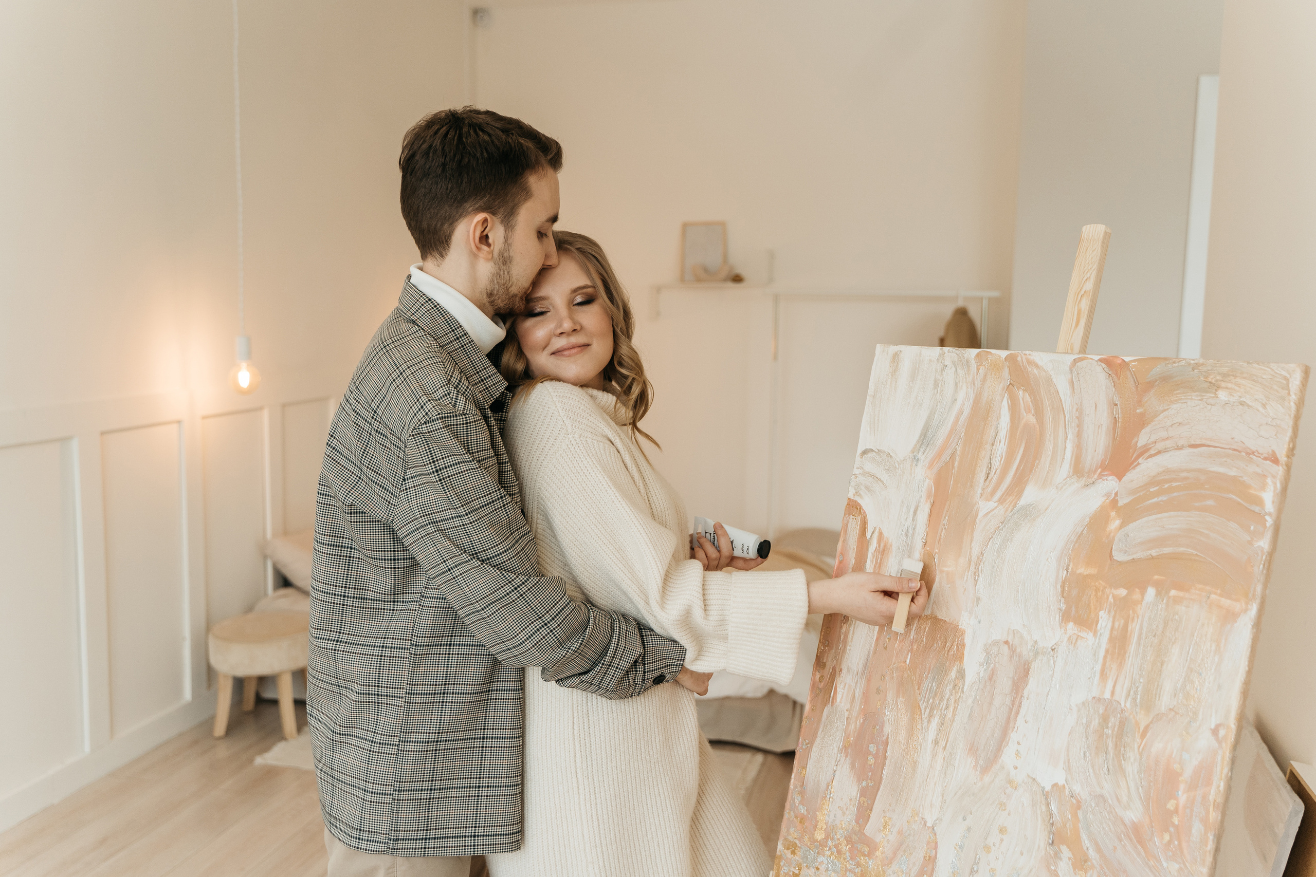 Оля и Женя, предсвадебная фотосессия love-story. Студия Когда вместе. Фотограф Татьяна Мамонтова