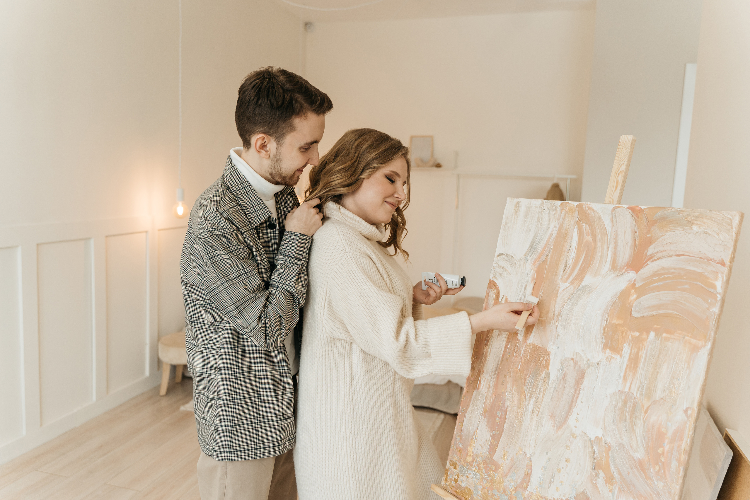 Оля и Женя, предсвадебная фотосессия love-story. Студия Когда вместе. Фотограф Татьяна Мамонтова