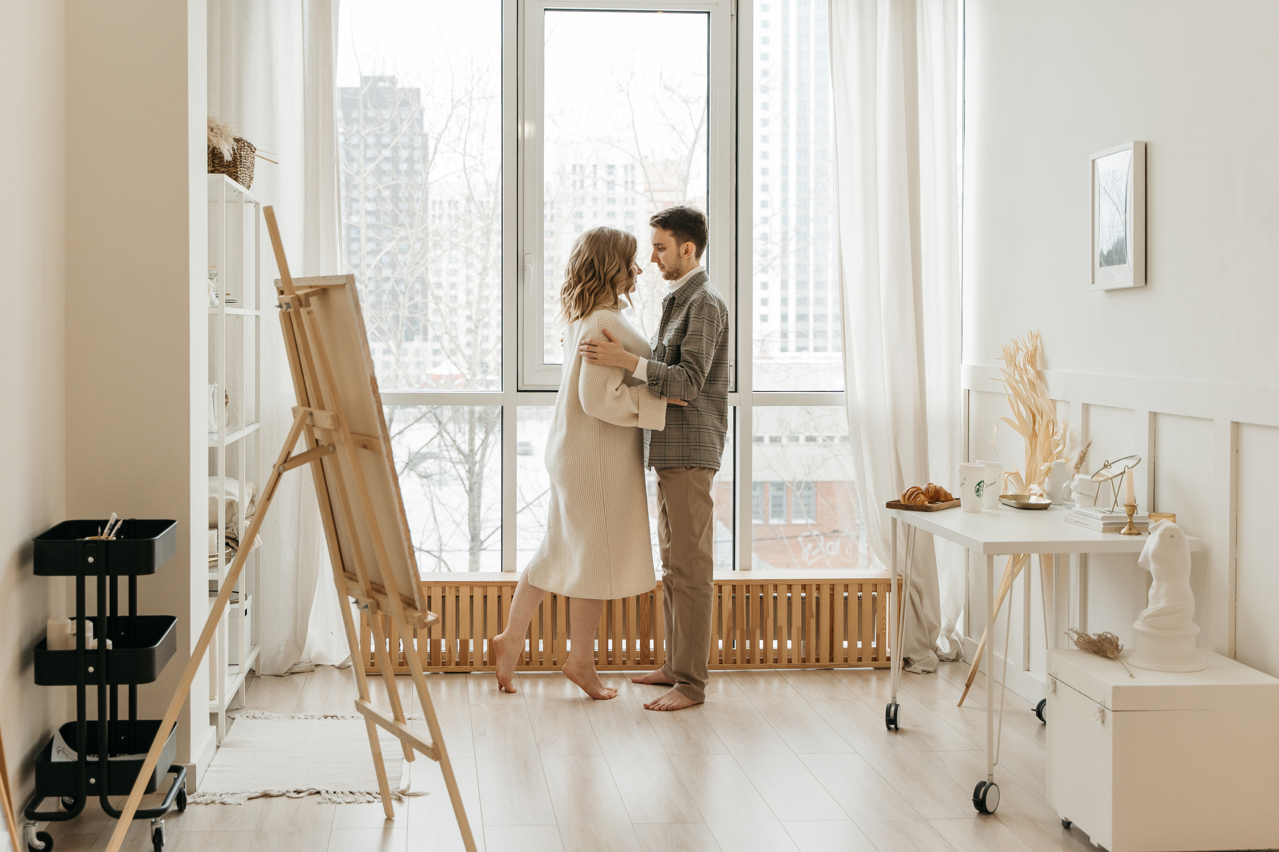 Оля и Женя, предсвадебная фотосессия love-story. Студия Когда вместе. Фотограф Татьяна Мамонтова