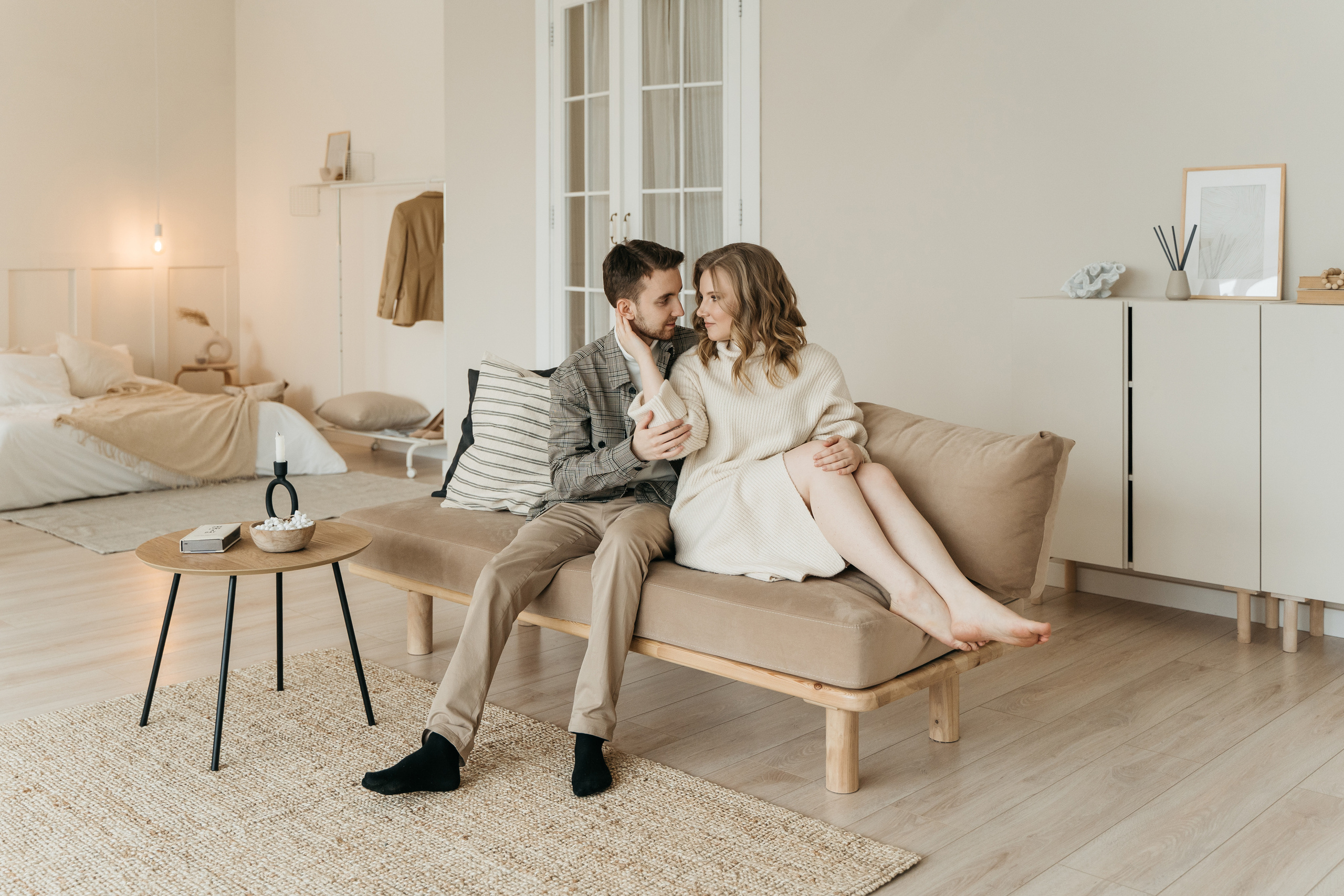 Оля и Женя, предсвадебная фотосессия love-story. Студия Когда вместе. Фотограф Татьяна Мамонтова