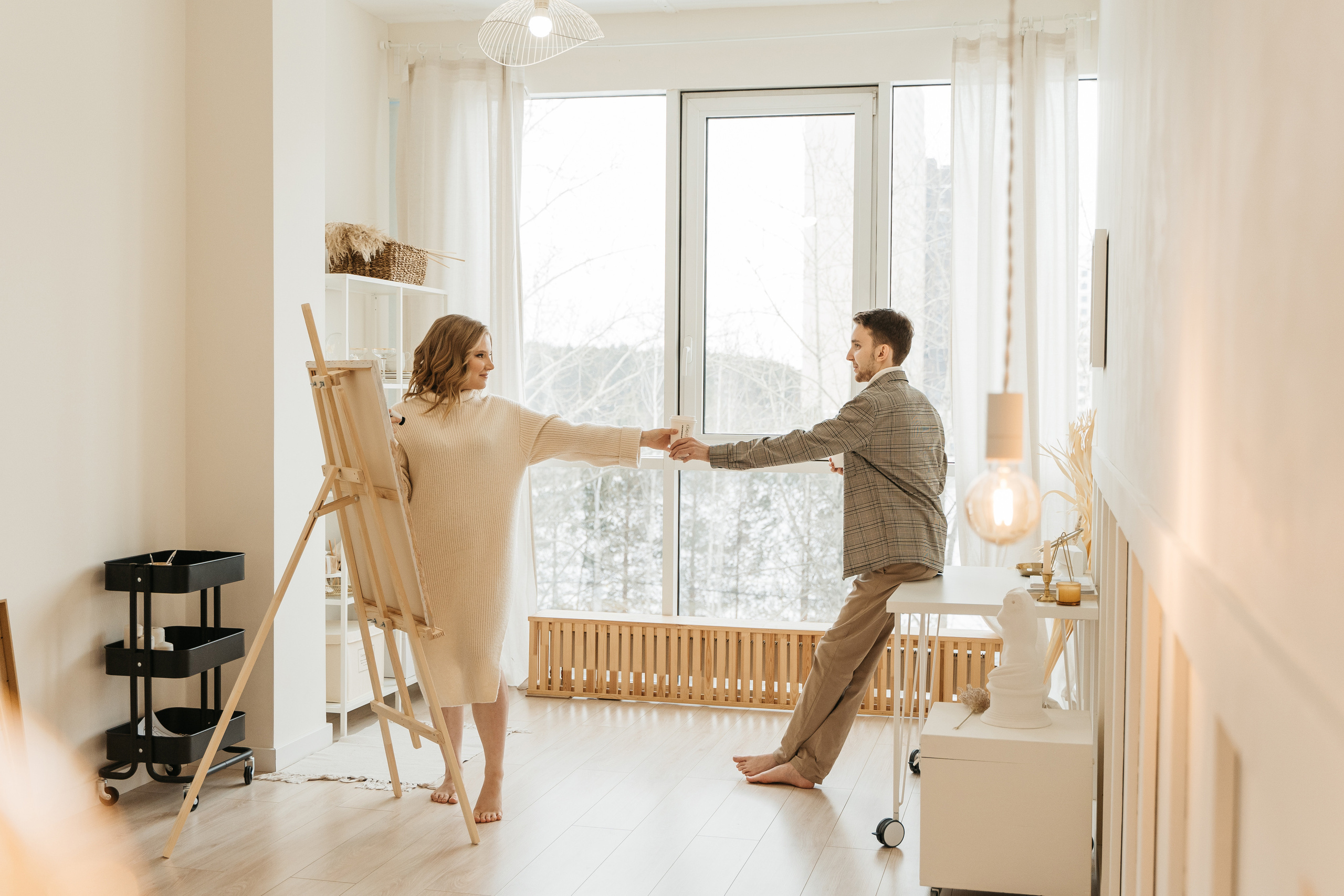 Оля и Женя, предсвадебная фотосессия love-story. Студия Когда вместе. Фотограф Татьяна Мамонтова