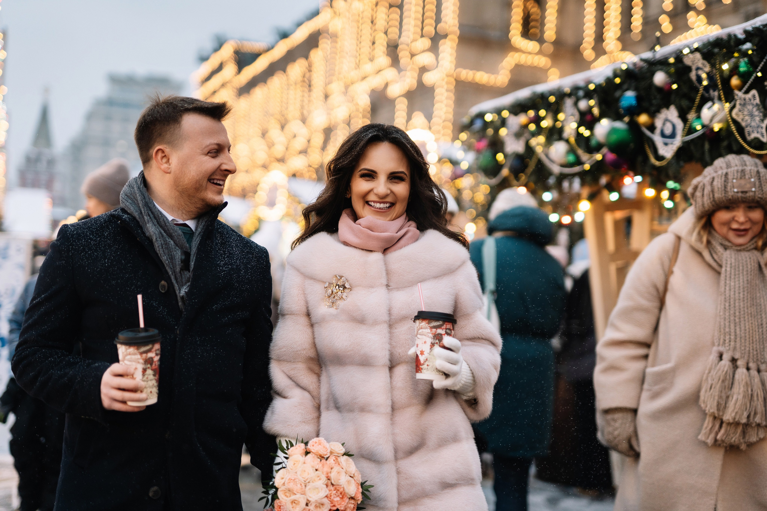 Свадебная фотосессия Лилии и Романа, прогулка в центре Москвы. Свадебный фотограф в Тамбове Павел Четвертков