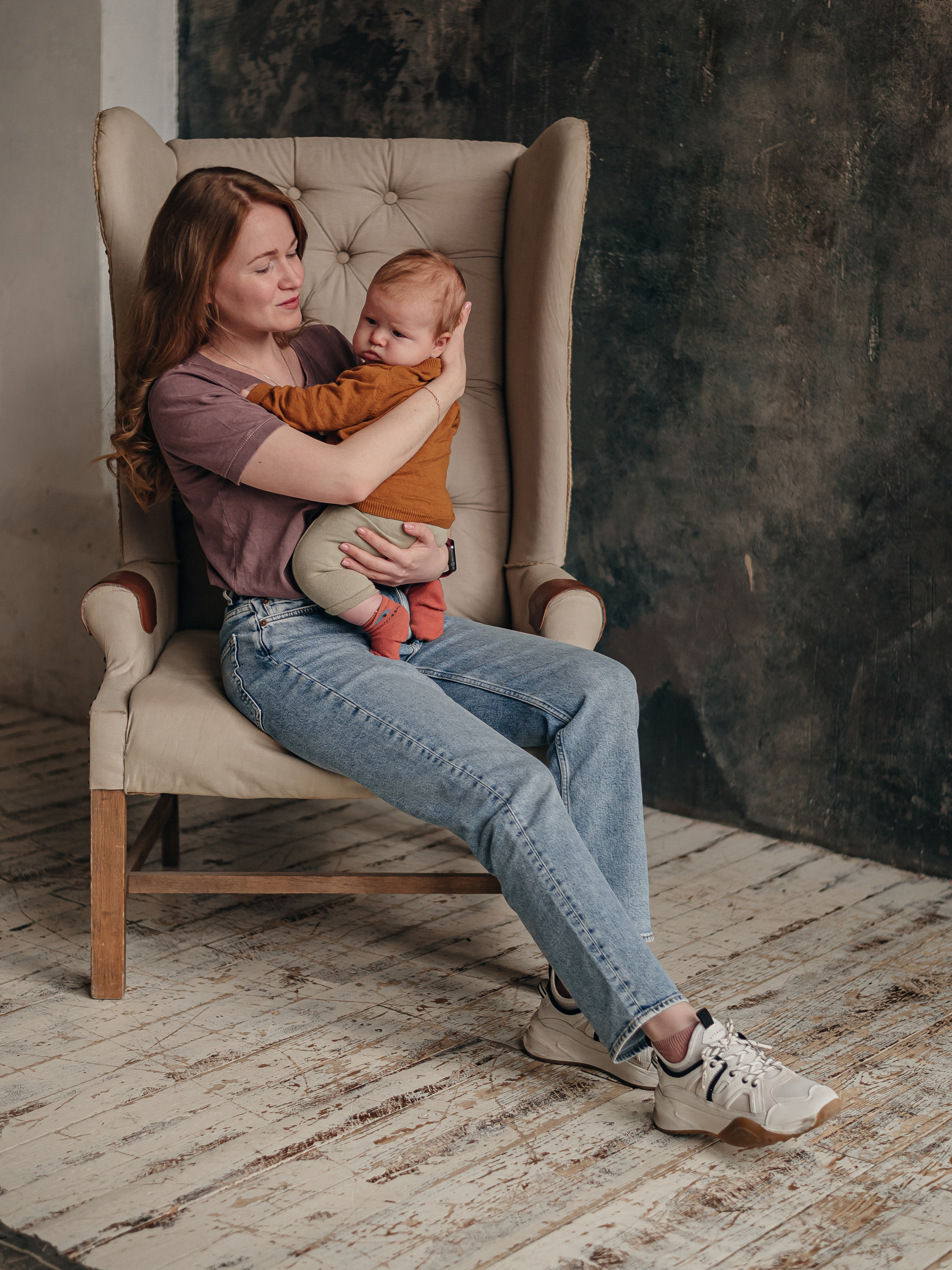 Семейная фотосессия в студии. Фотограф Москва